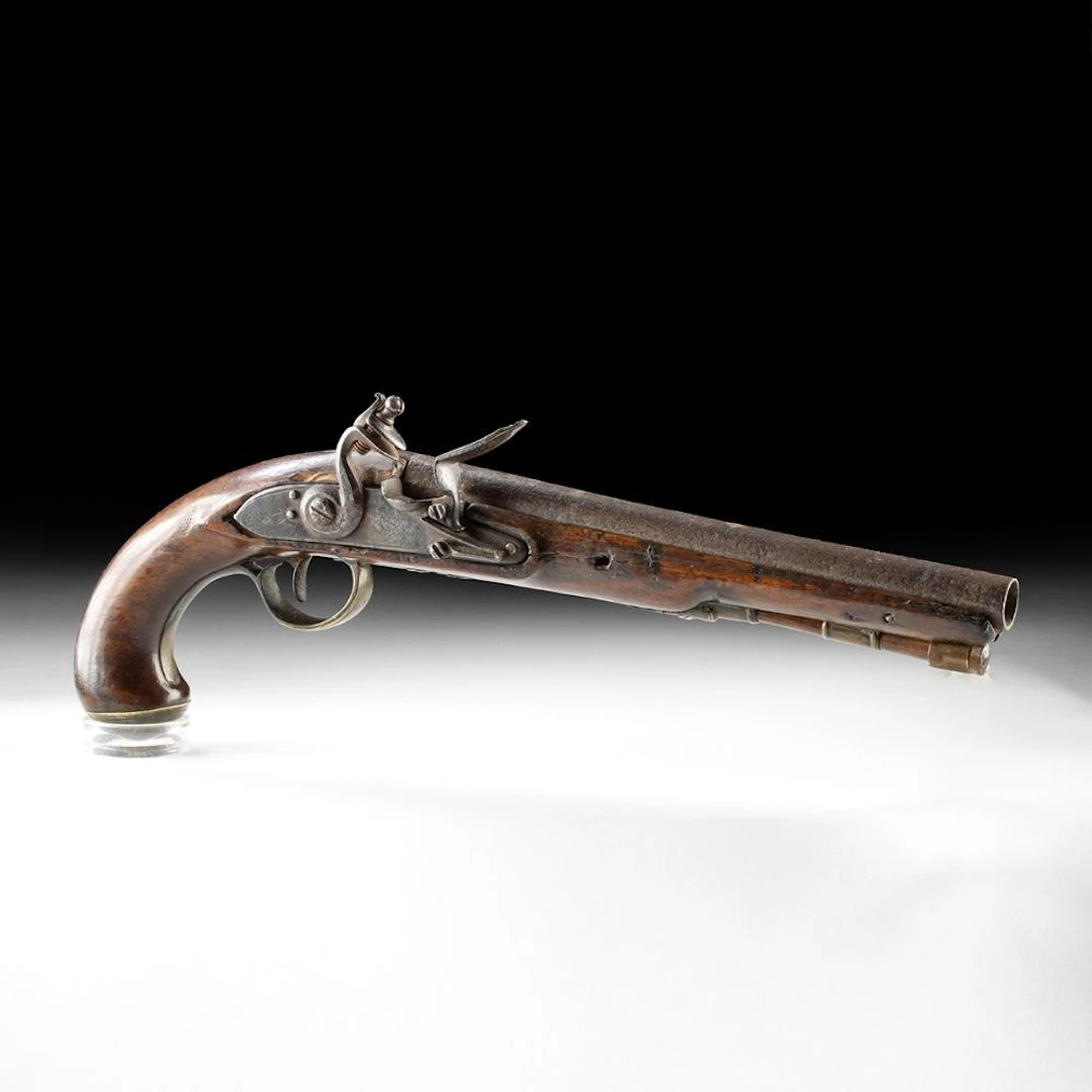 American Flintlock Holster Pistol, Black Walnut, 1810-1840