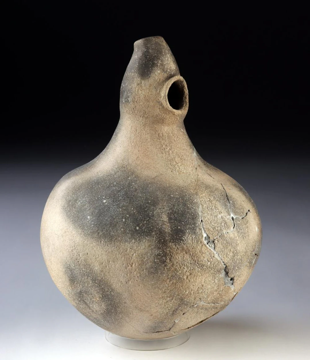 Mississippian Hooded Jar, Gourd Form, Large, ca. 1000-1500 CE
