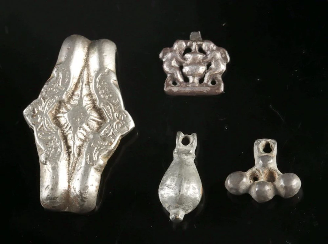 Group of 4 European Bronze and Silver Charms