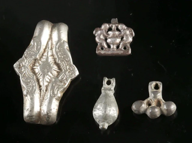 Group of 4 European Bronze and Silver Charms