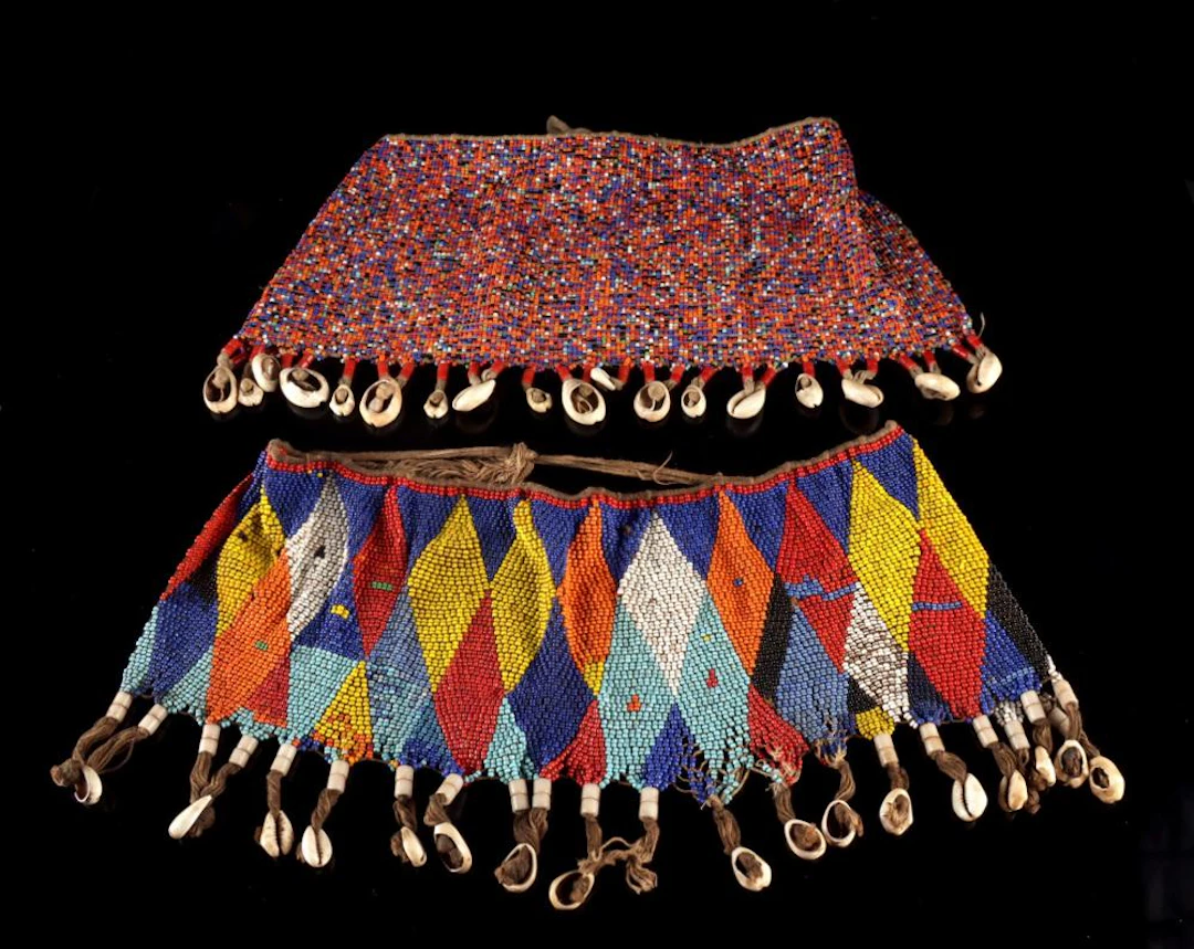 Cameroon Kirdi Beaded & Cowrie Shell Modesty Aprons