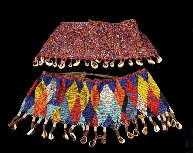 Cameroon Kirdi Beaded & Cowrie Shell Modesty Aprons