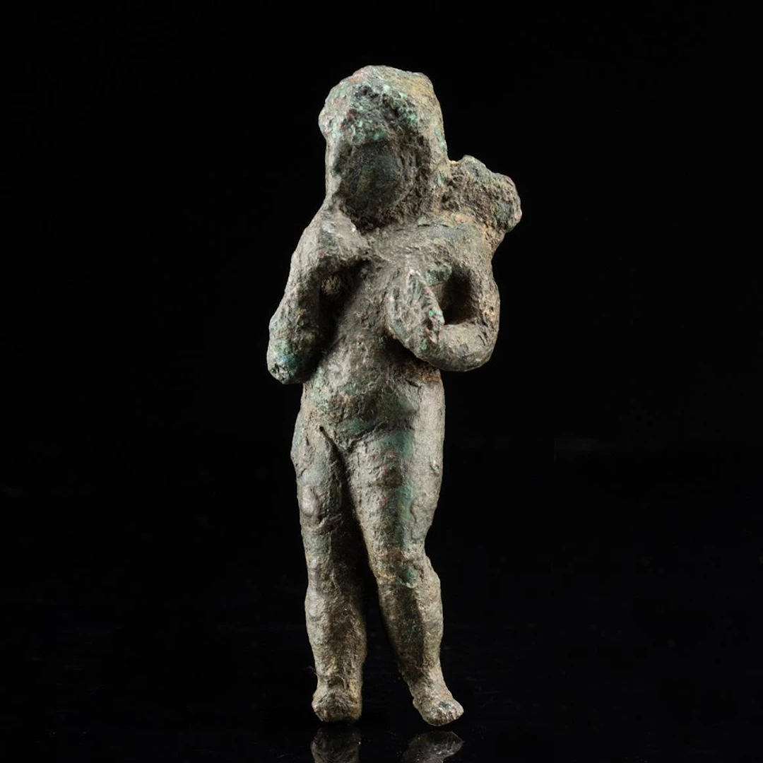 Romano-Egyptian Bronze Harpocrates-Eros Figure