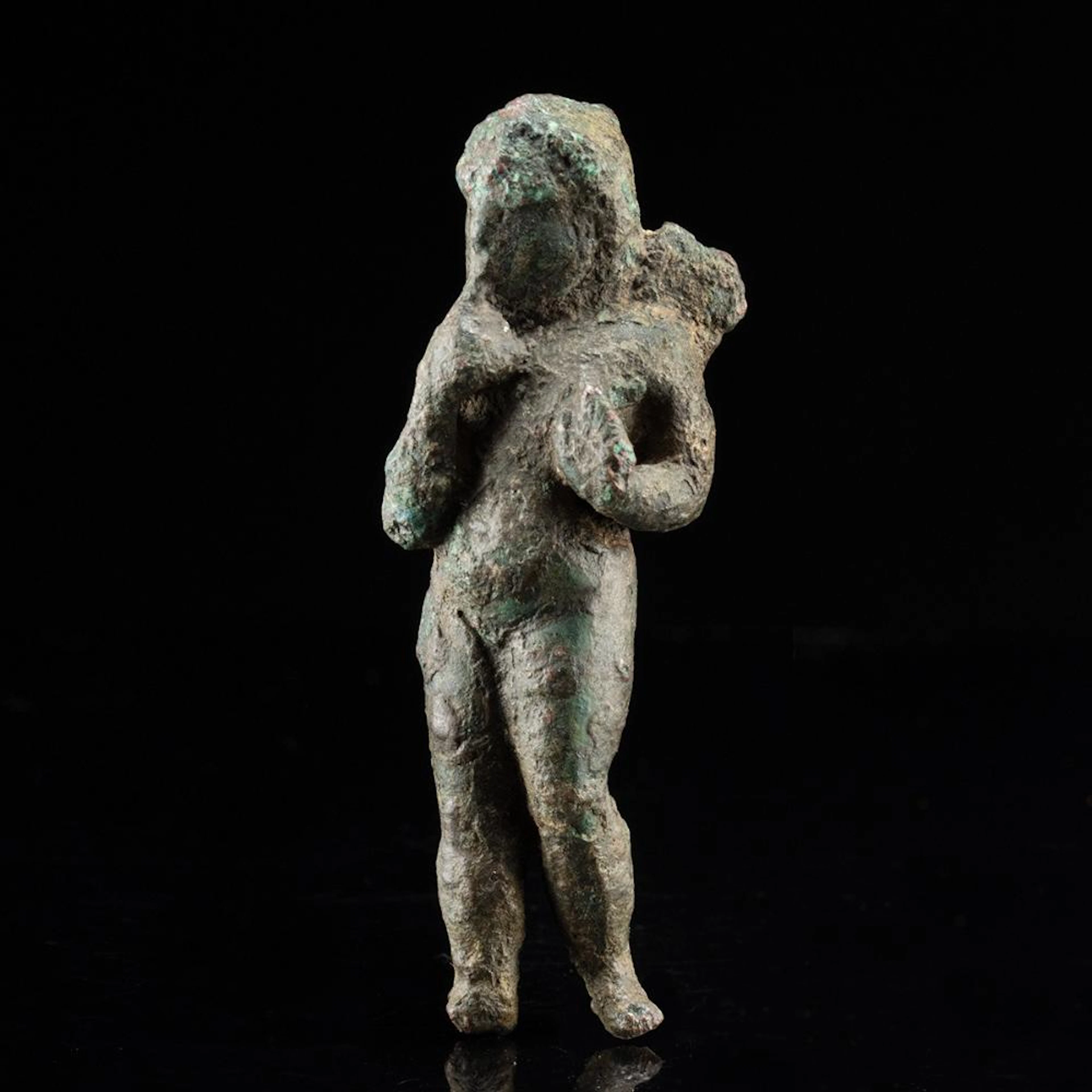 Romano-Egyptian Bronze Harpocrates-Eros Figure