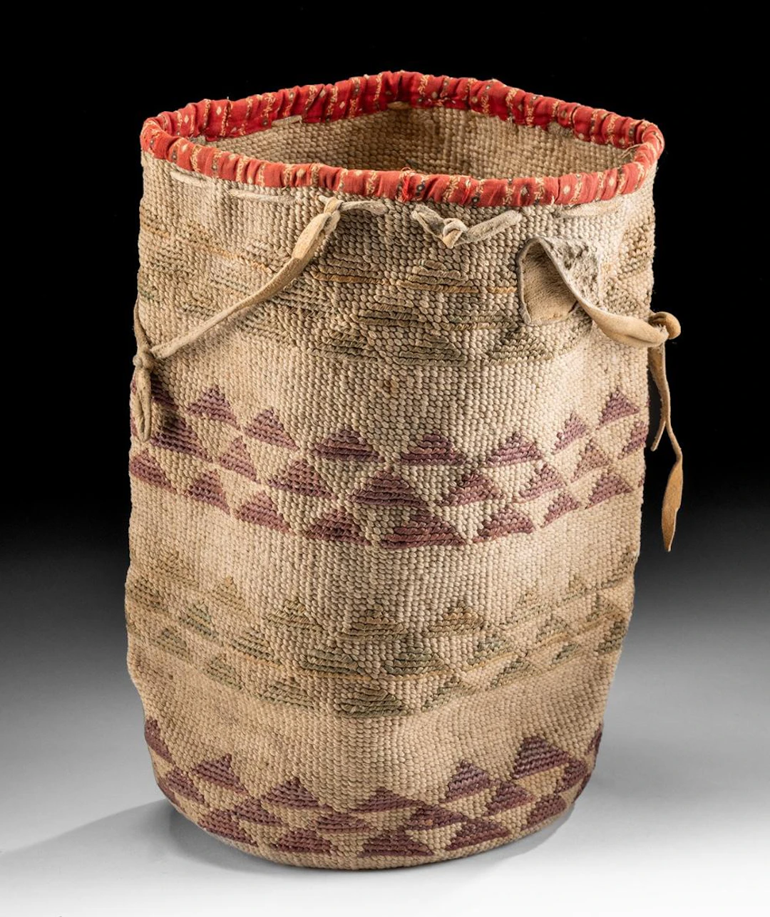 1920s Nez Perce Cornhusk / Hemp Sally Bag (Bucket)