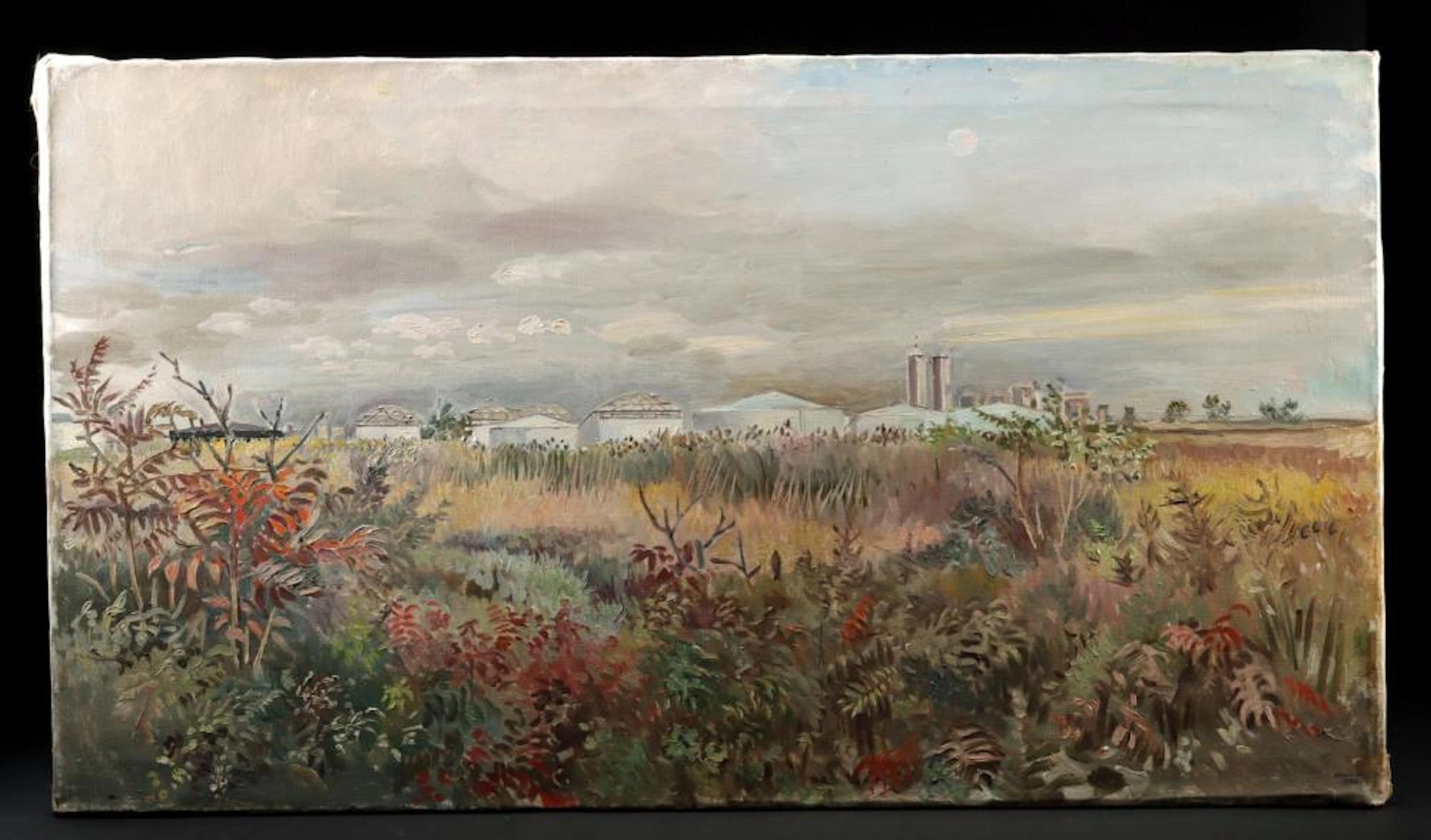 Edith Kramer Painting "Jersey Landscape w/ Moon" (1988)