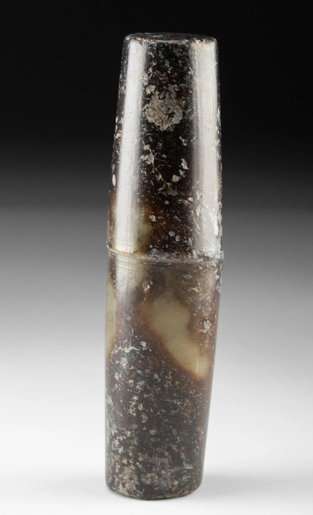 Qijia Culture Nephrite Jade Tube Core, Neolithic China
