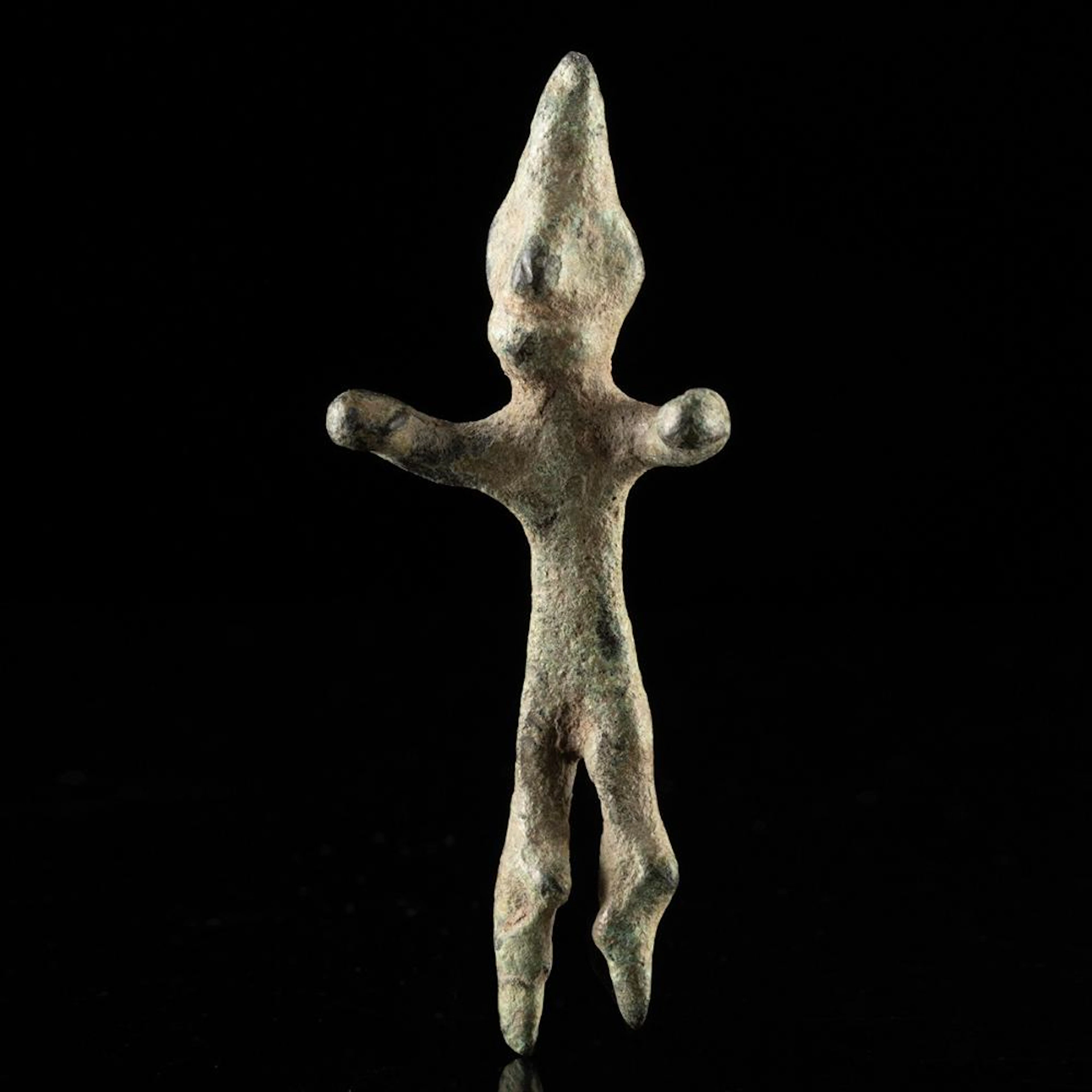 Miniature Canaanite Bronze Smiting Figure