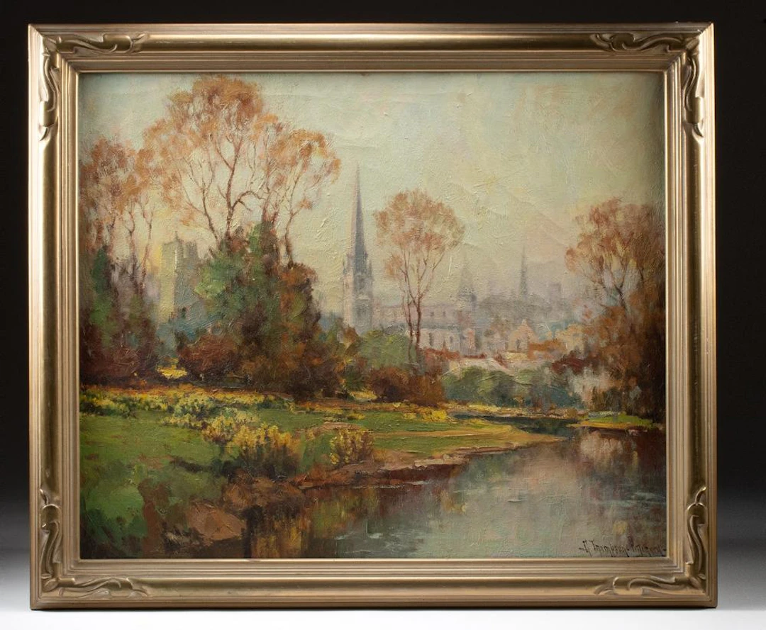 George Thompson Pritchard Painting - Cityscape