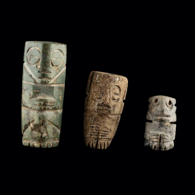 Mixtec Stone Penate Figures - Group of Three Amulets