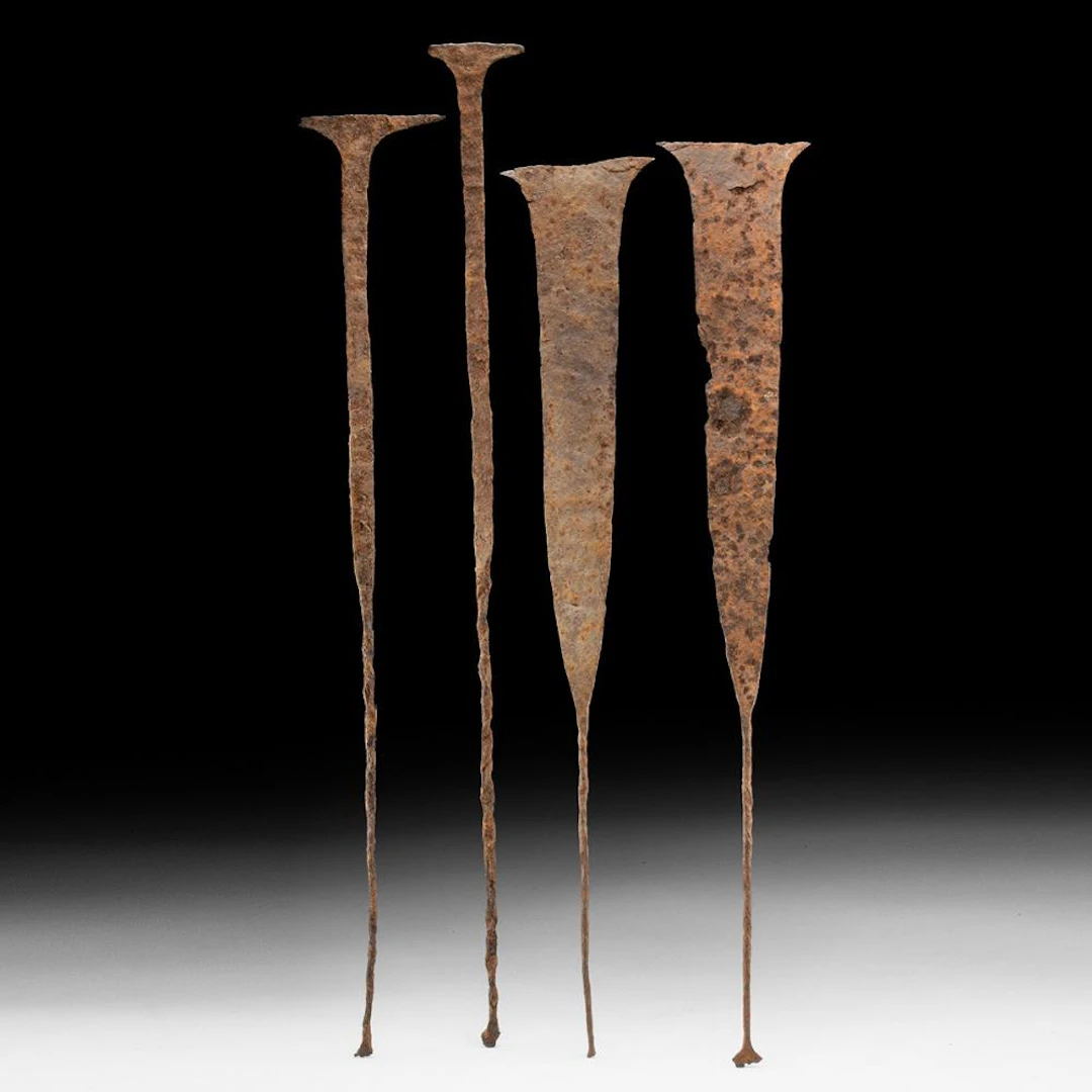 4 African Iron Currency Blades, Traditional Bridewealth