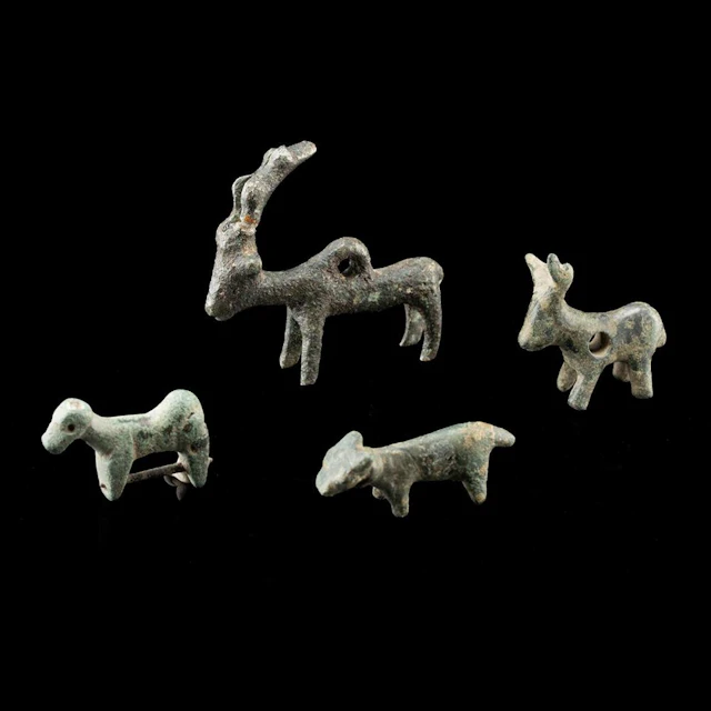 Four Luristan Zoomorphic Amulet Figures