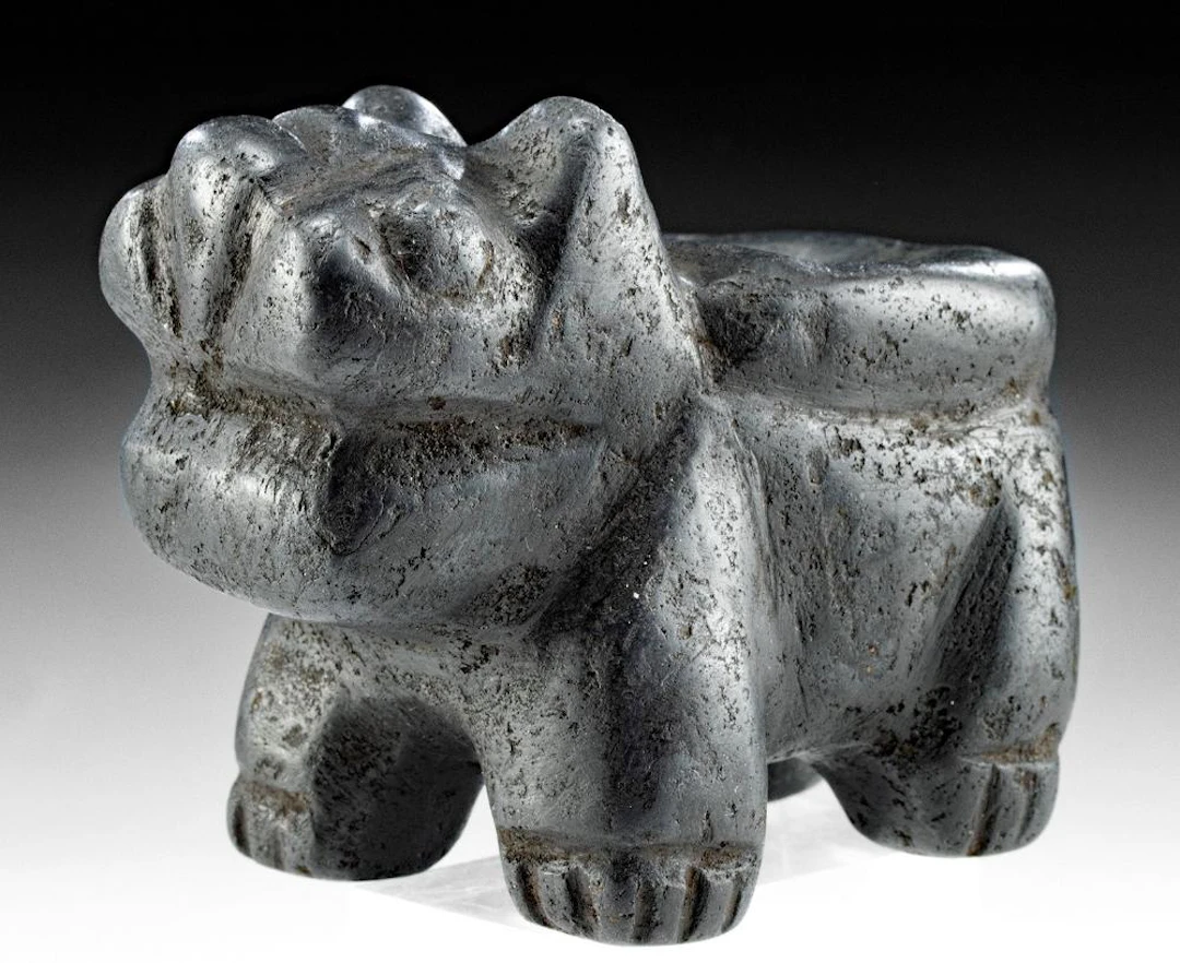Chavin Miniature Anthracite Jaguar Mortar