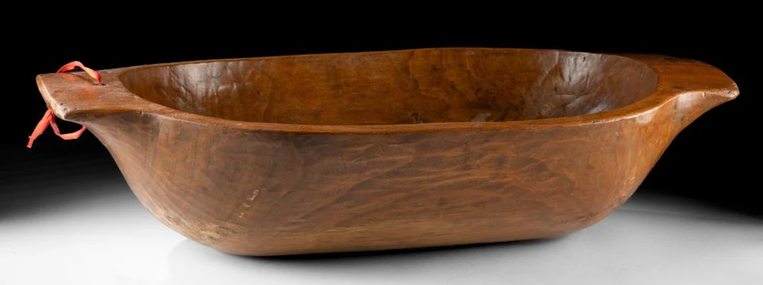 19th C. American Wooden Dough Bowl
