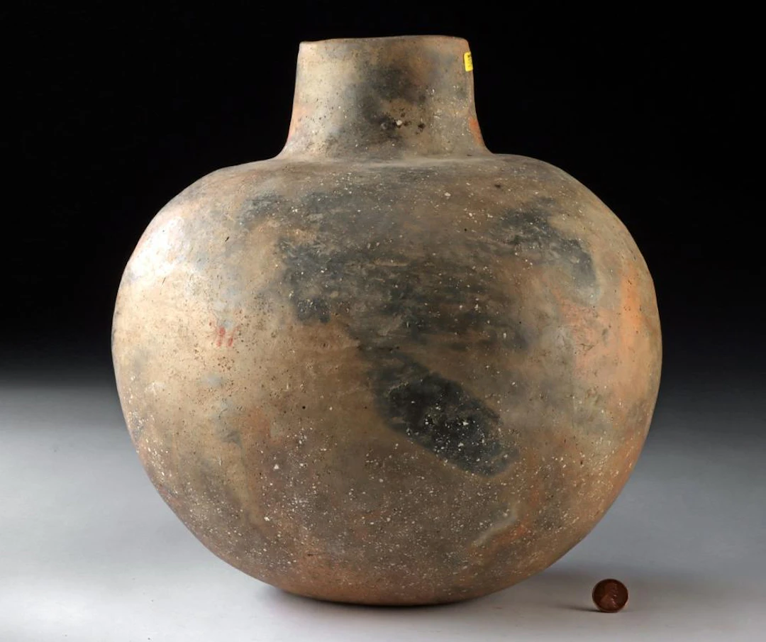 Mississippian Caddo Pottery Bottle - Large Form
