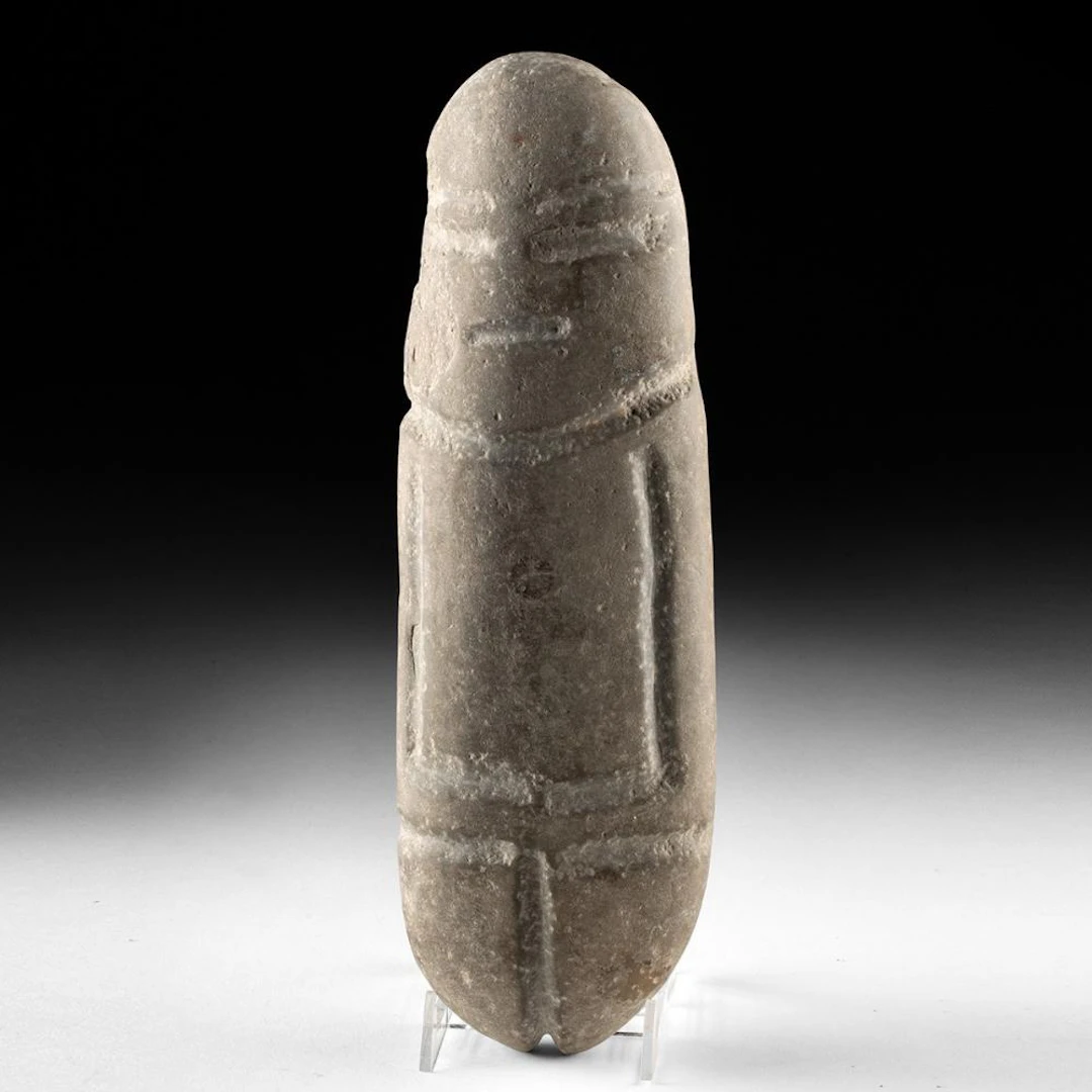 Large Guerrero Mezcala Stone Axe God Figure