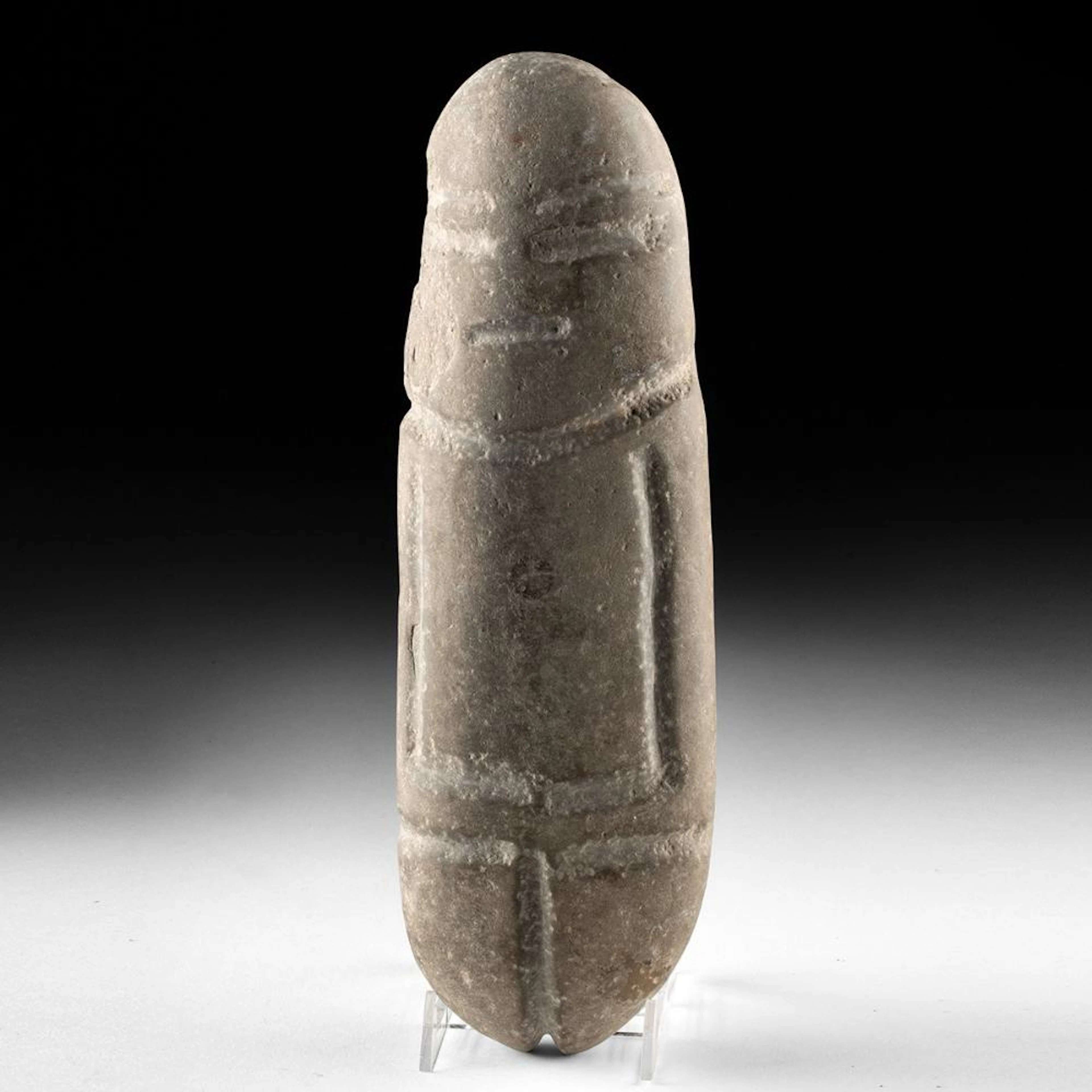 Large Guerrero Mezcala Stone Axe God Figure