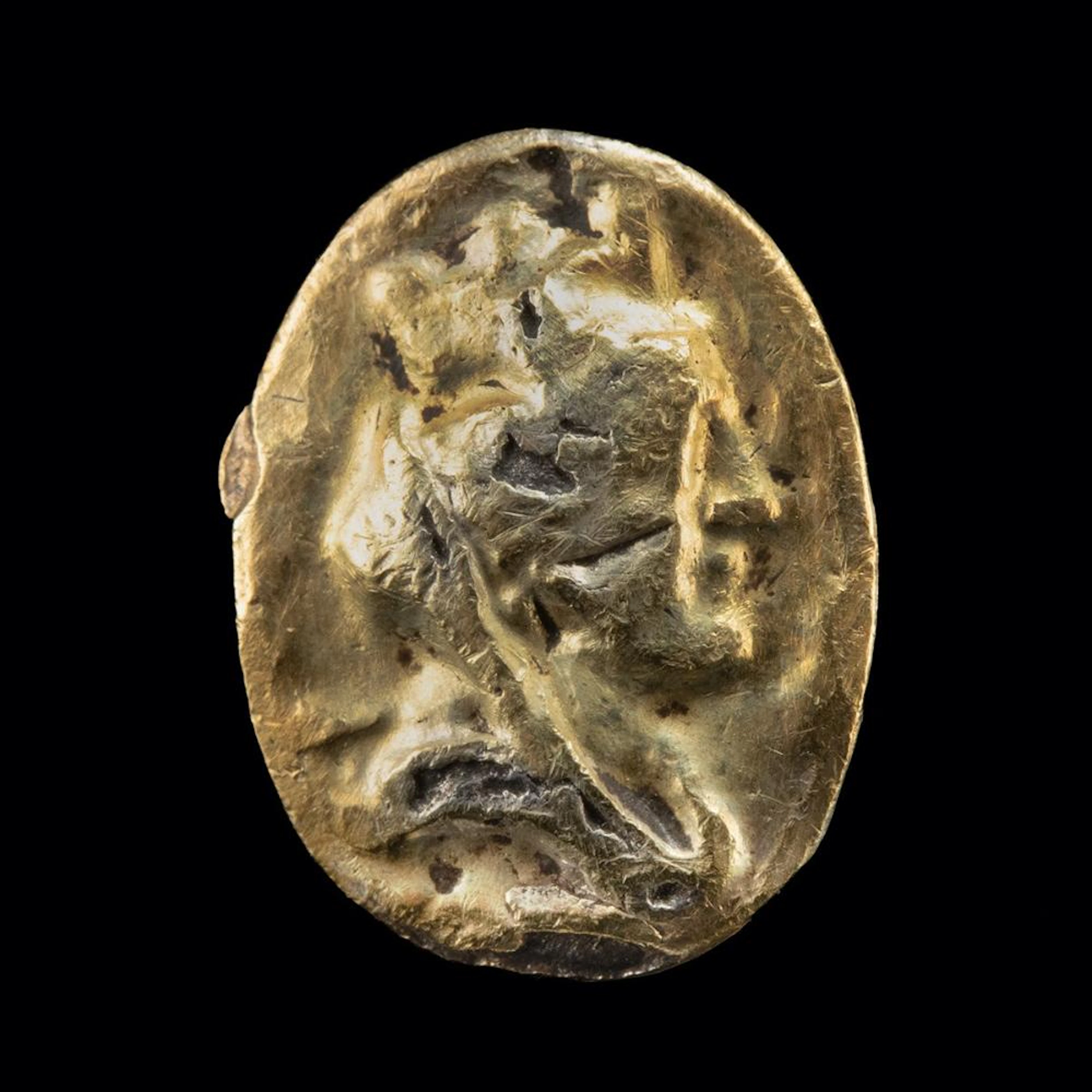 Phoenician Hellenistic Gold Relief Inlay of Tyche