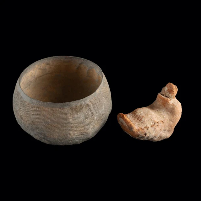 Warring States Fabric-Impressed Bowl + Han Dynasty Bird