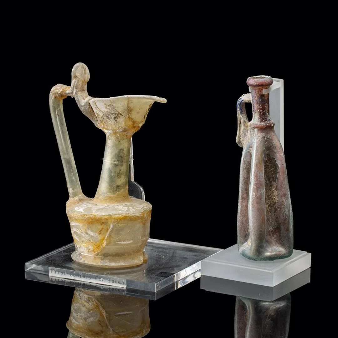 Two Byzantine & Roman Glass Pitchers