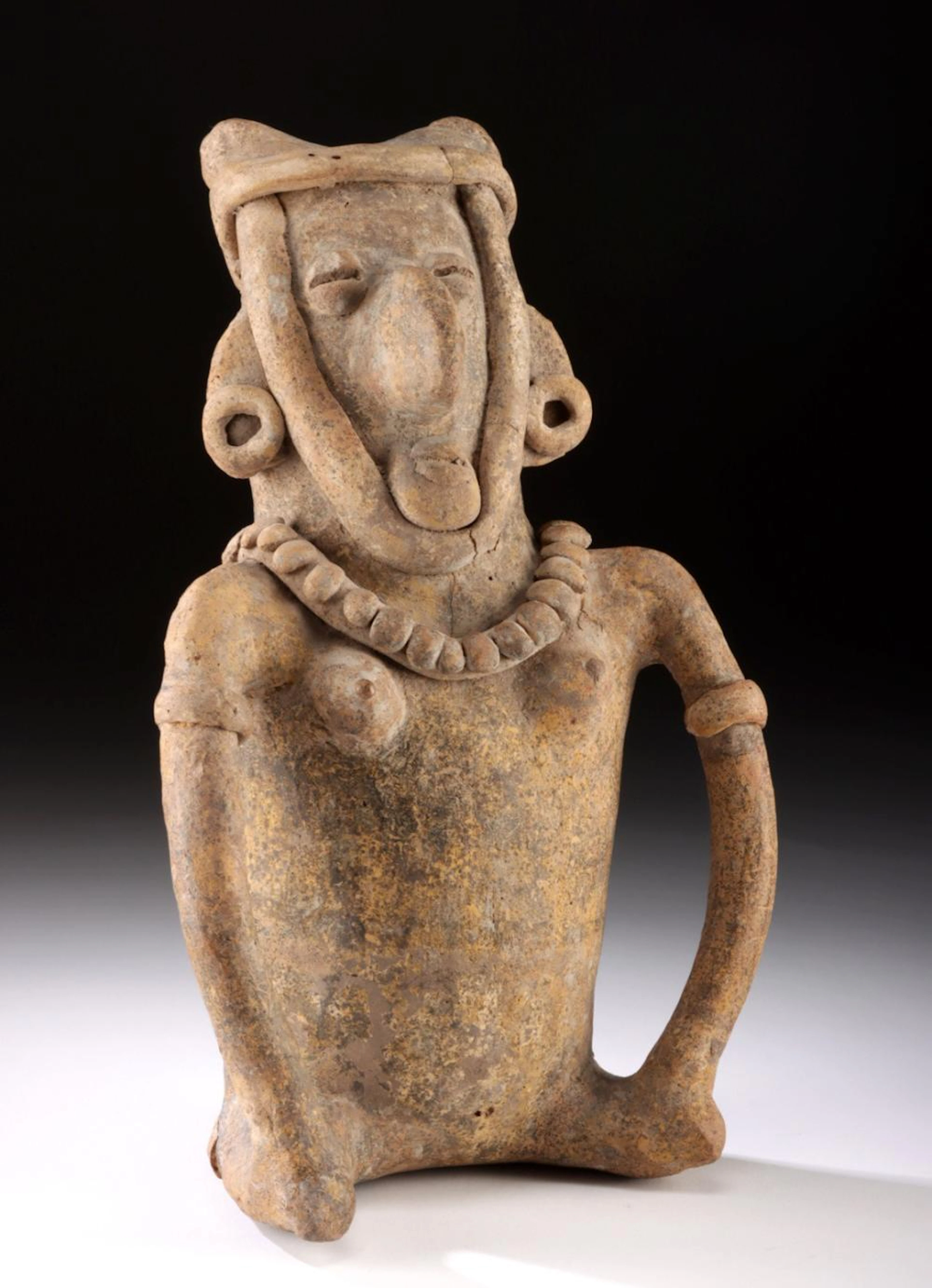 Nayarit Seated Figure Nude Female w/ Bird-Like Visage
