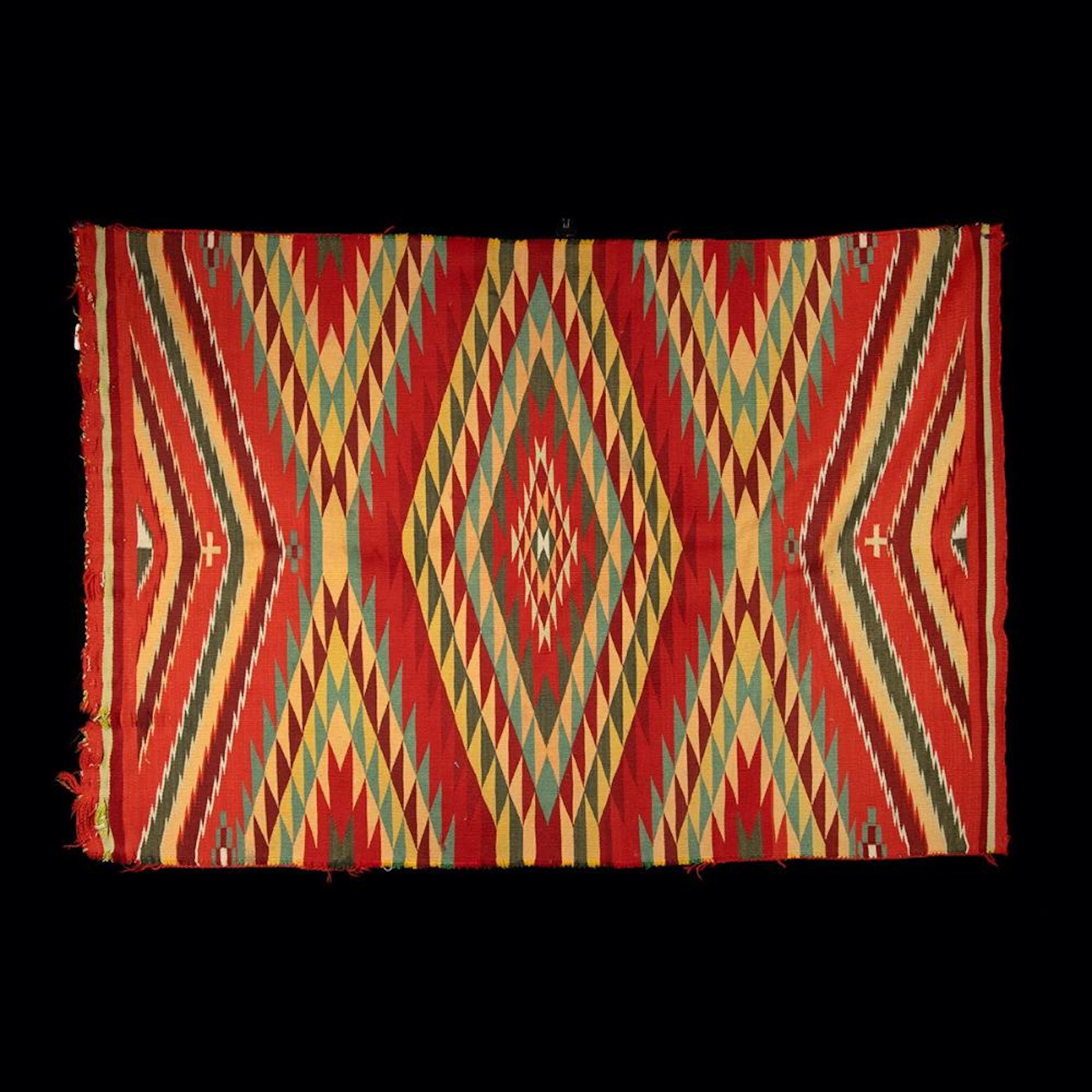 Navajo Germantown Eye Dazzler Blanket, Serrate Diamonds