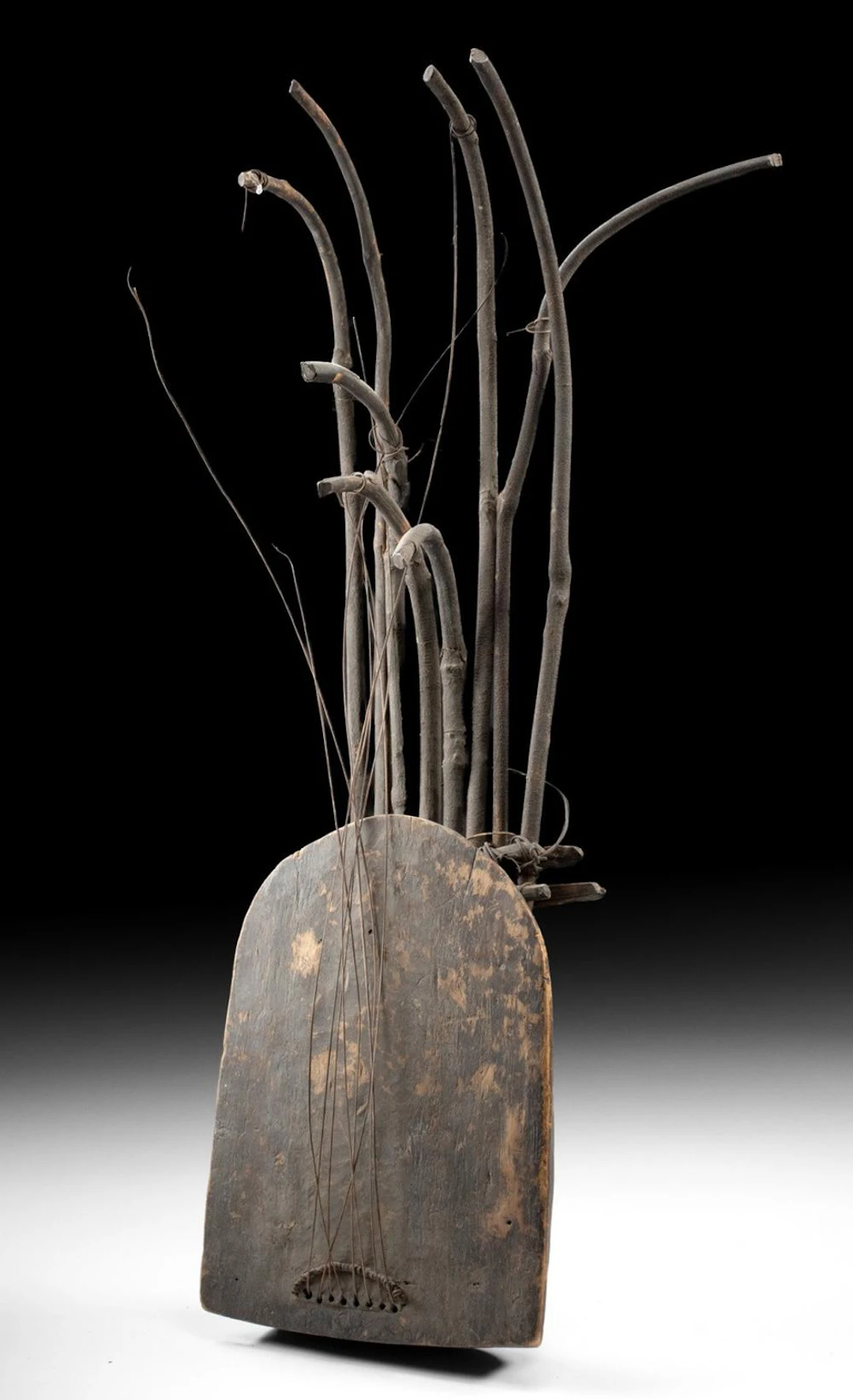 Congolese Wood Multi Neck String Pluriarc Instrument