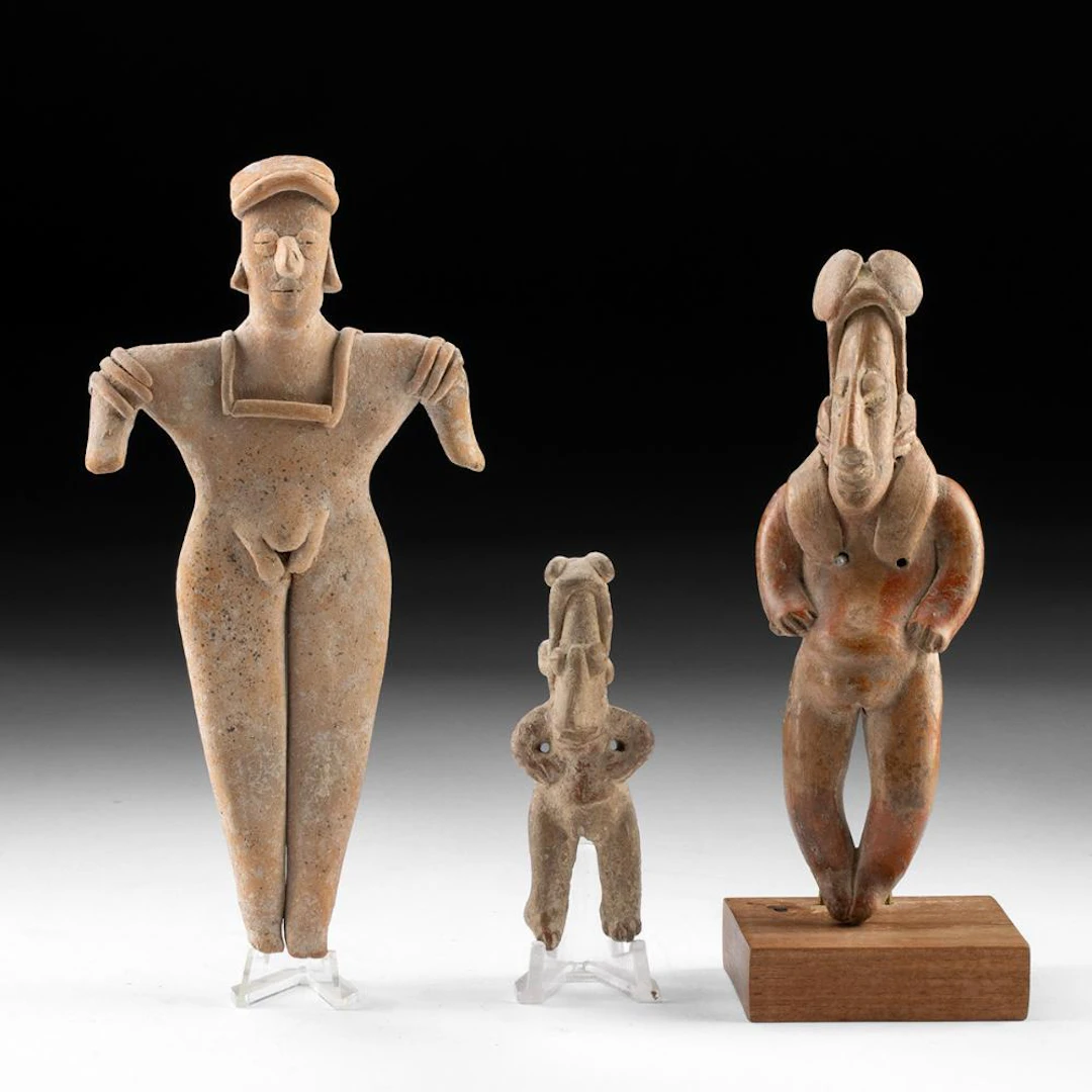 Colima & Jalisco Pottery Nude Female Figures, Group of 3