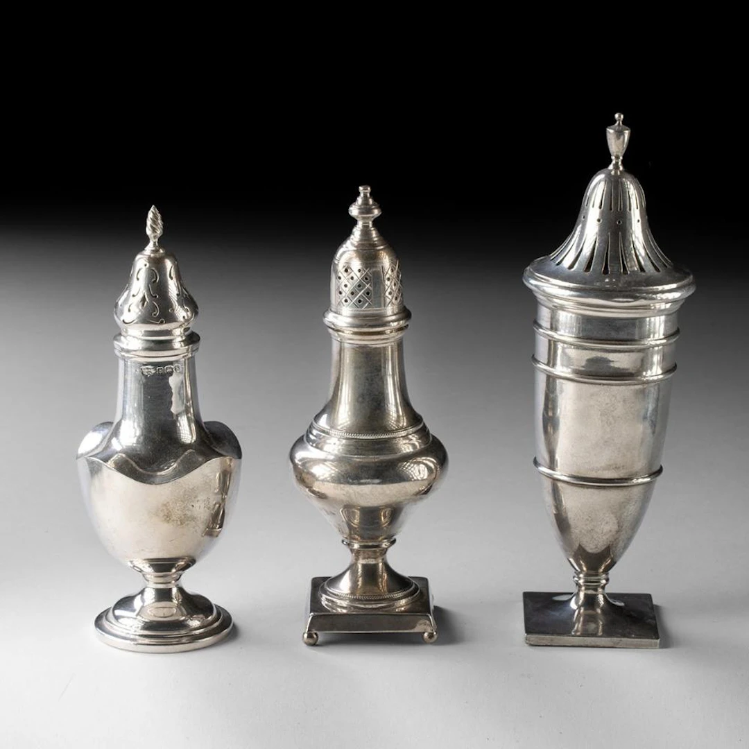 Three American & English Sterling Silver Sugar Casters