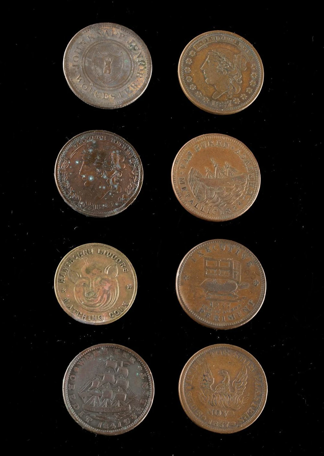 1837 Hard Times Copper Emergency Trade Tokens