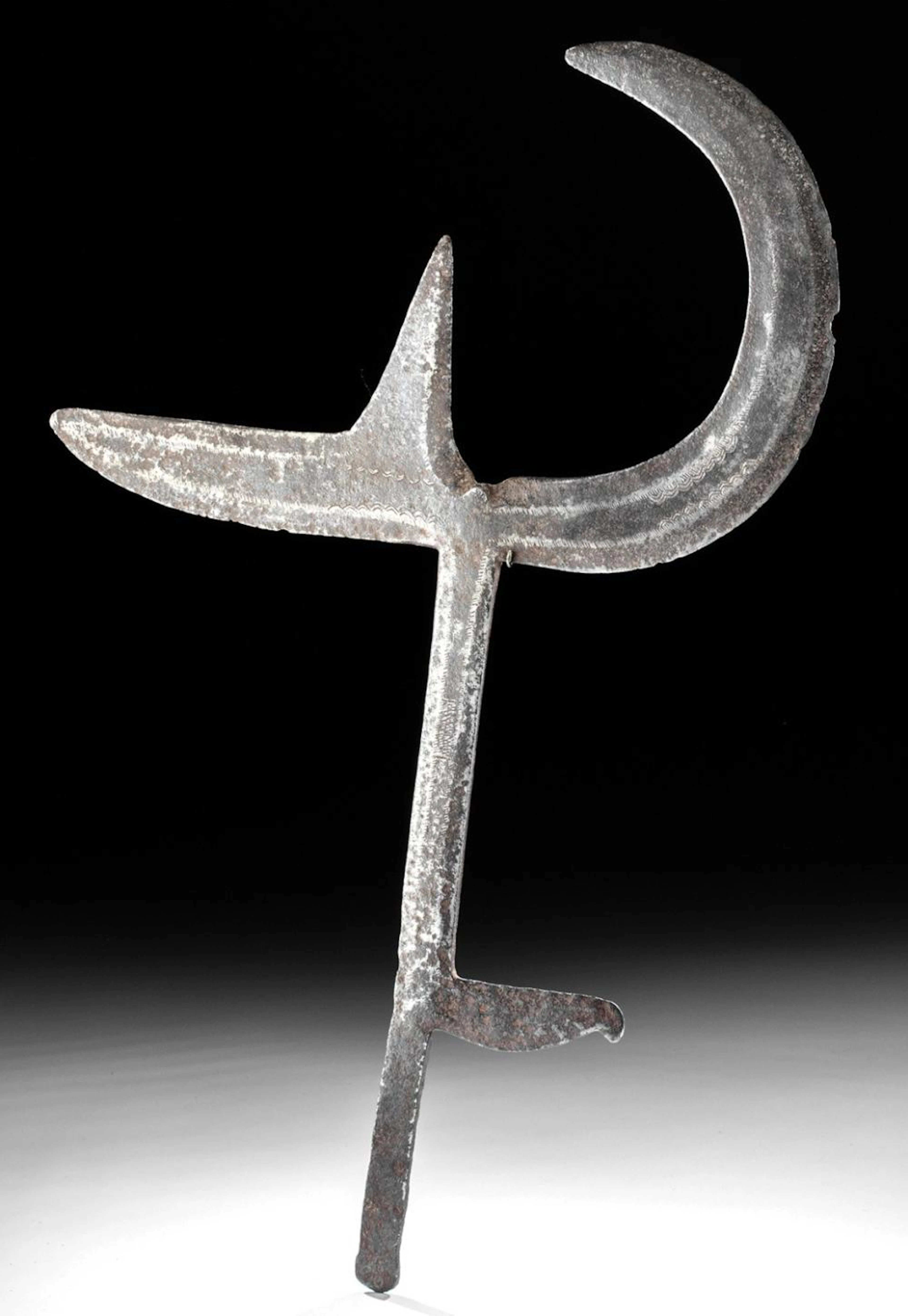 20th C. African Ngbaka Forged Iron Throwing Knife