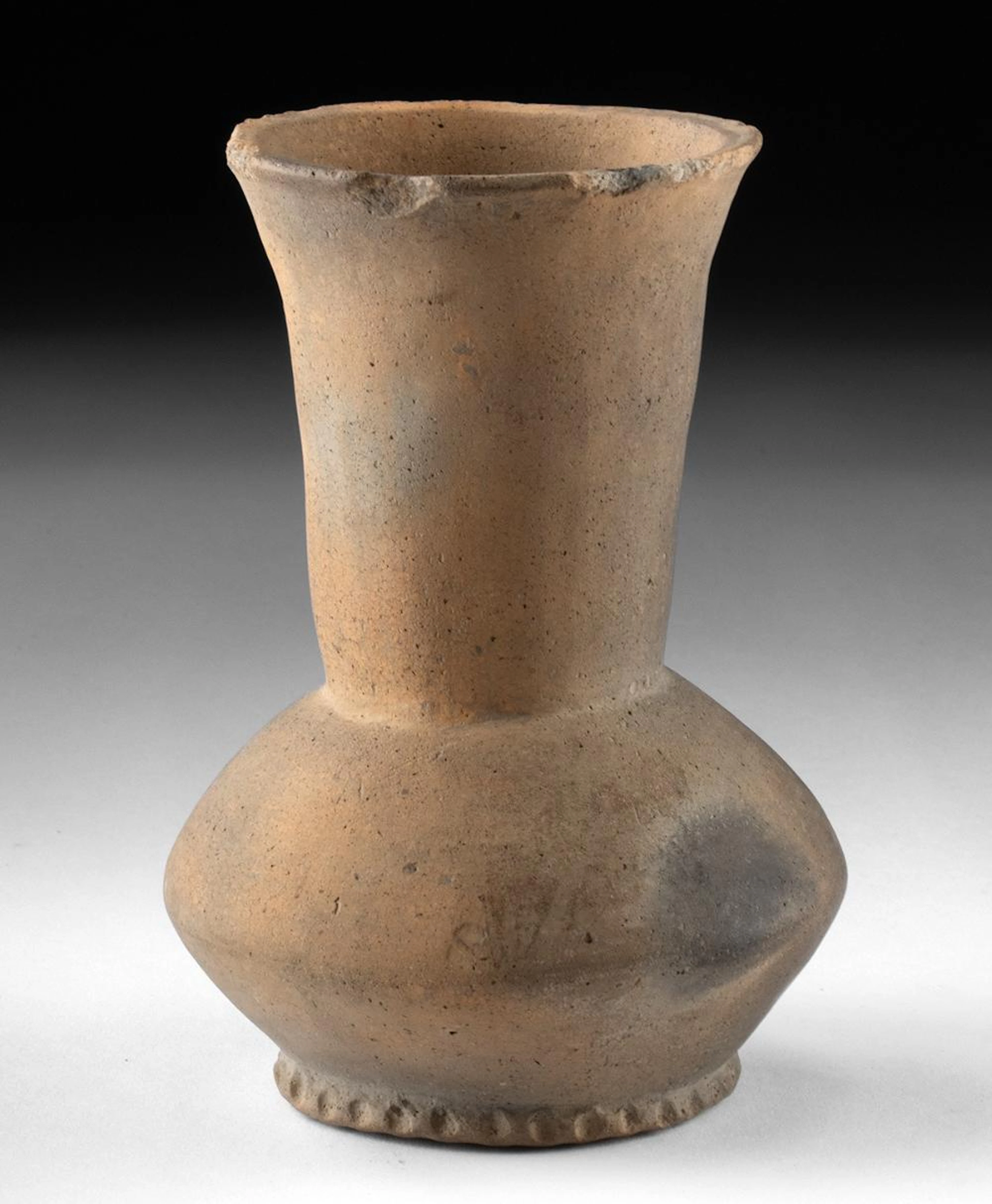 Ancient Mississippian Pottery Bottle Carinated Form