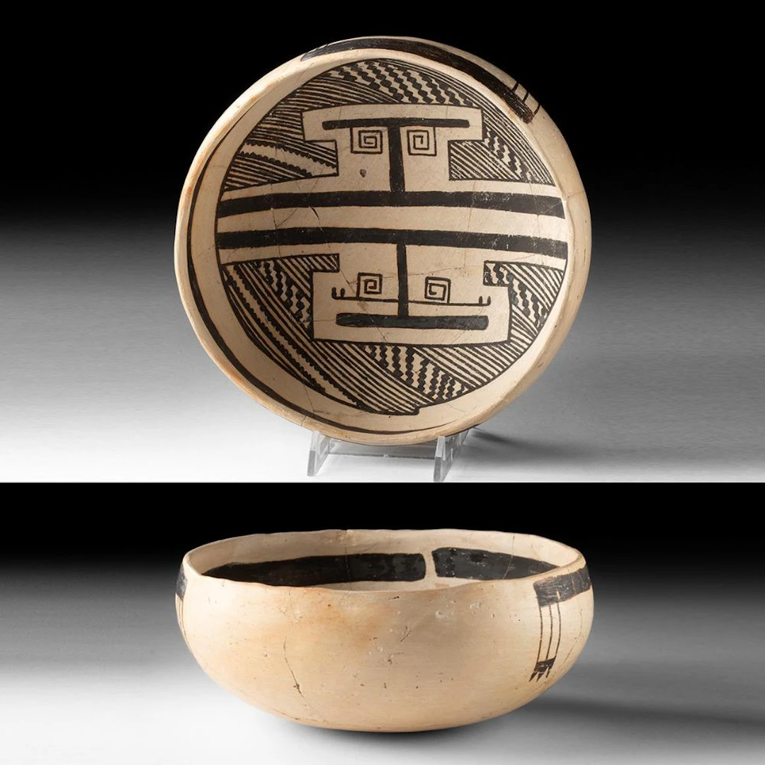 Stunning Anasazi Jeddito Pottery Bowl - Ex Medicine Man Gallery