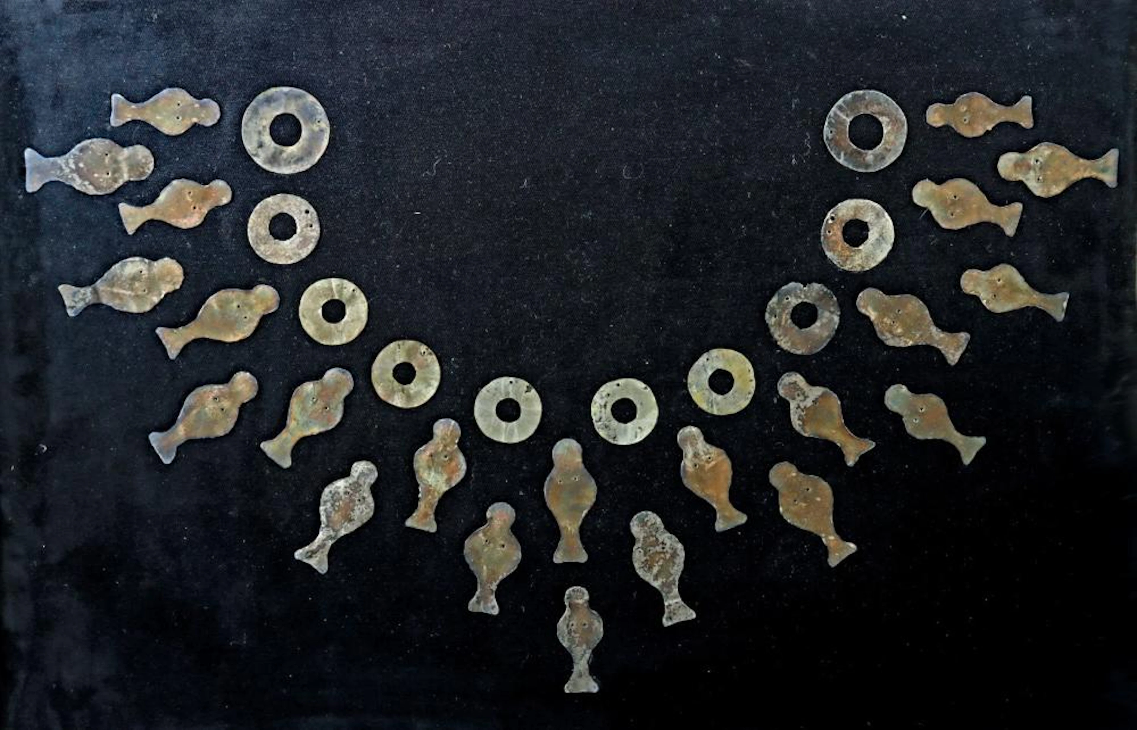 Chimu Silver Pectoral Ornaments, North Coast Peru