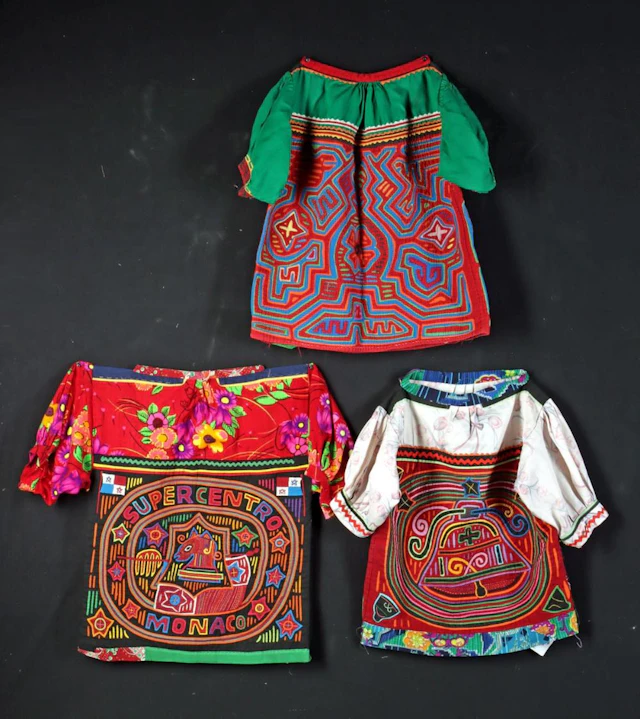 3 Guna (Kuna) Mola Blouses, Panama, San Blas Islands