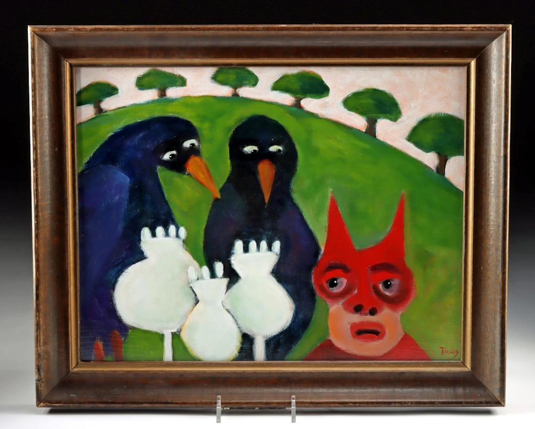 David Tinsley Painting "White Poppies II" (1999)