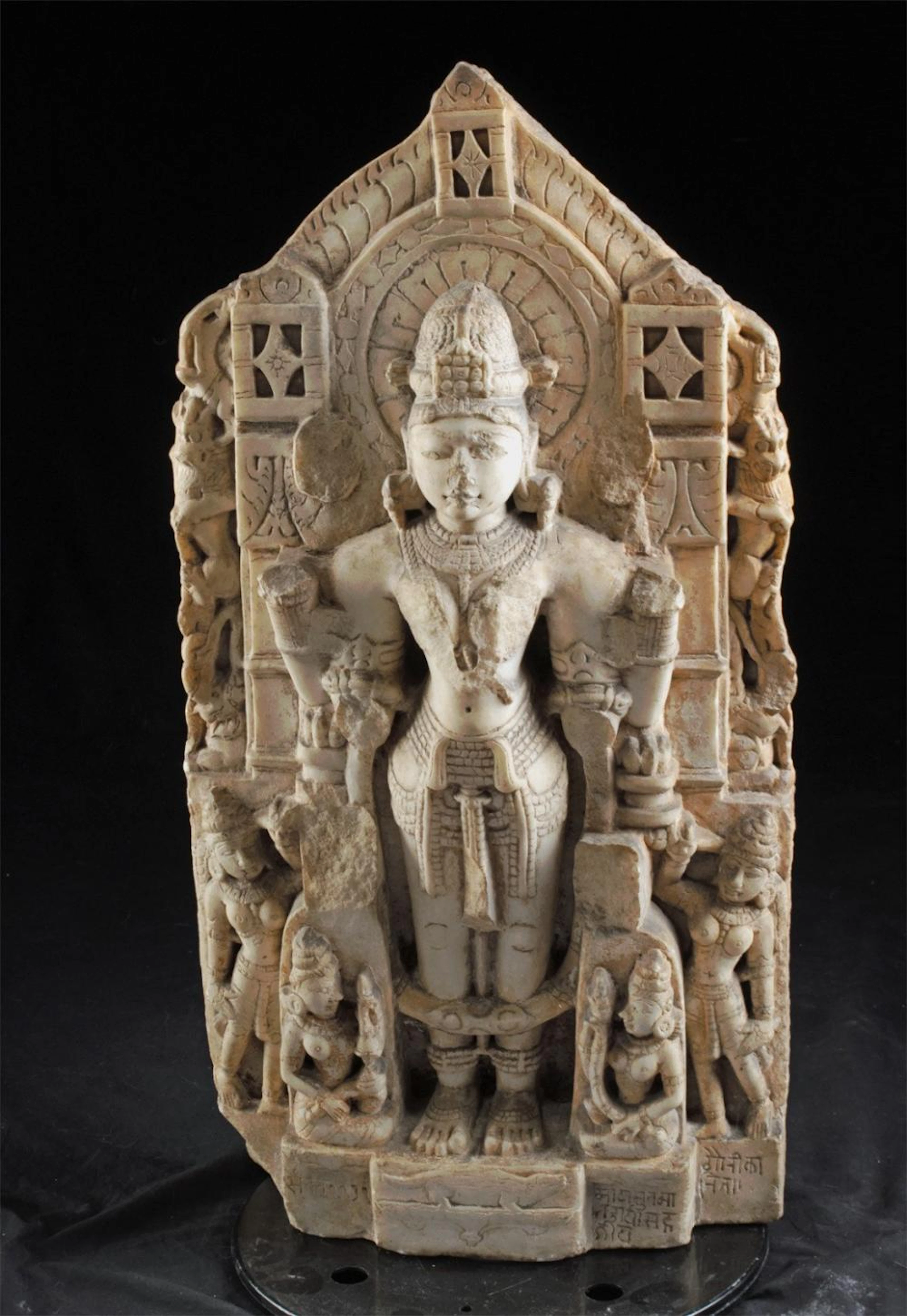 11th C. Indian Marble Stele - Gauri on the Godha