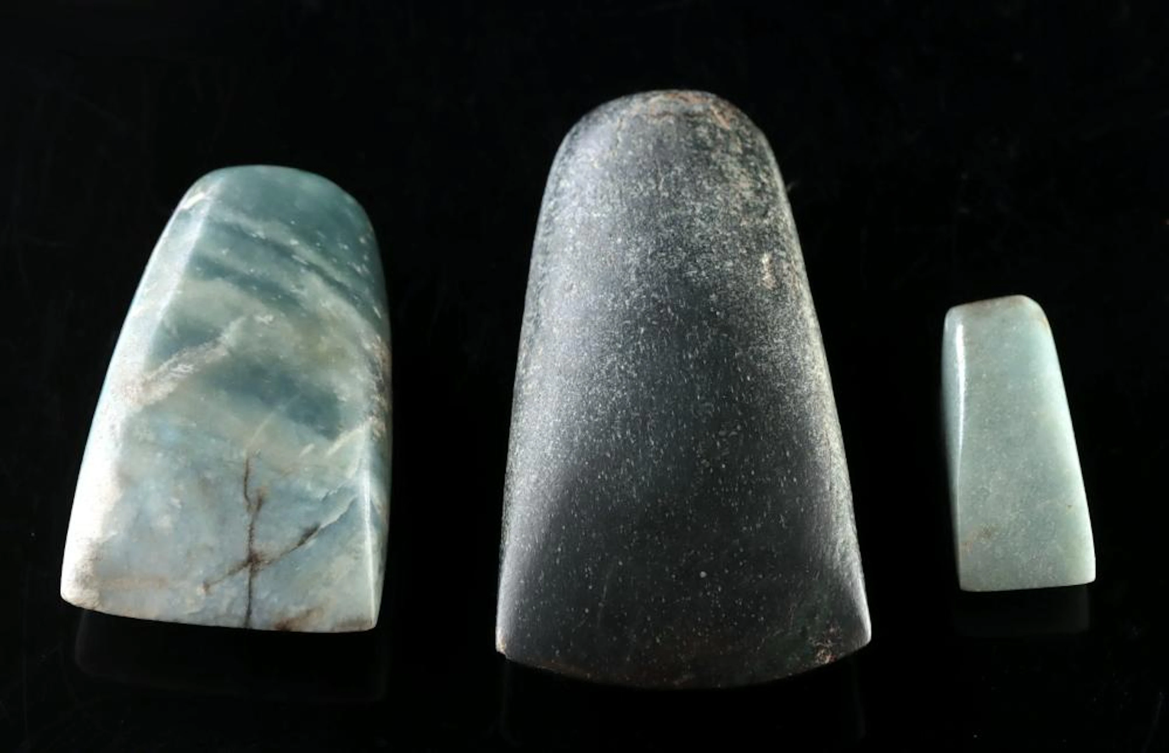 Three Maya Greenstone Celts
