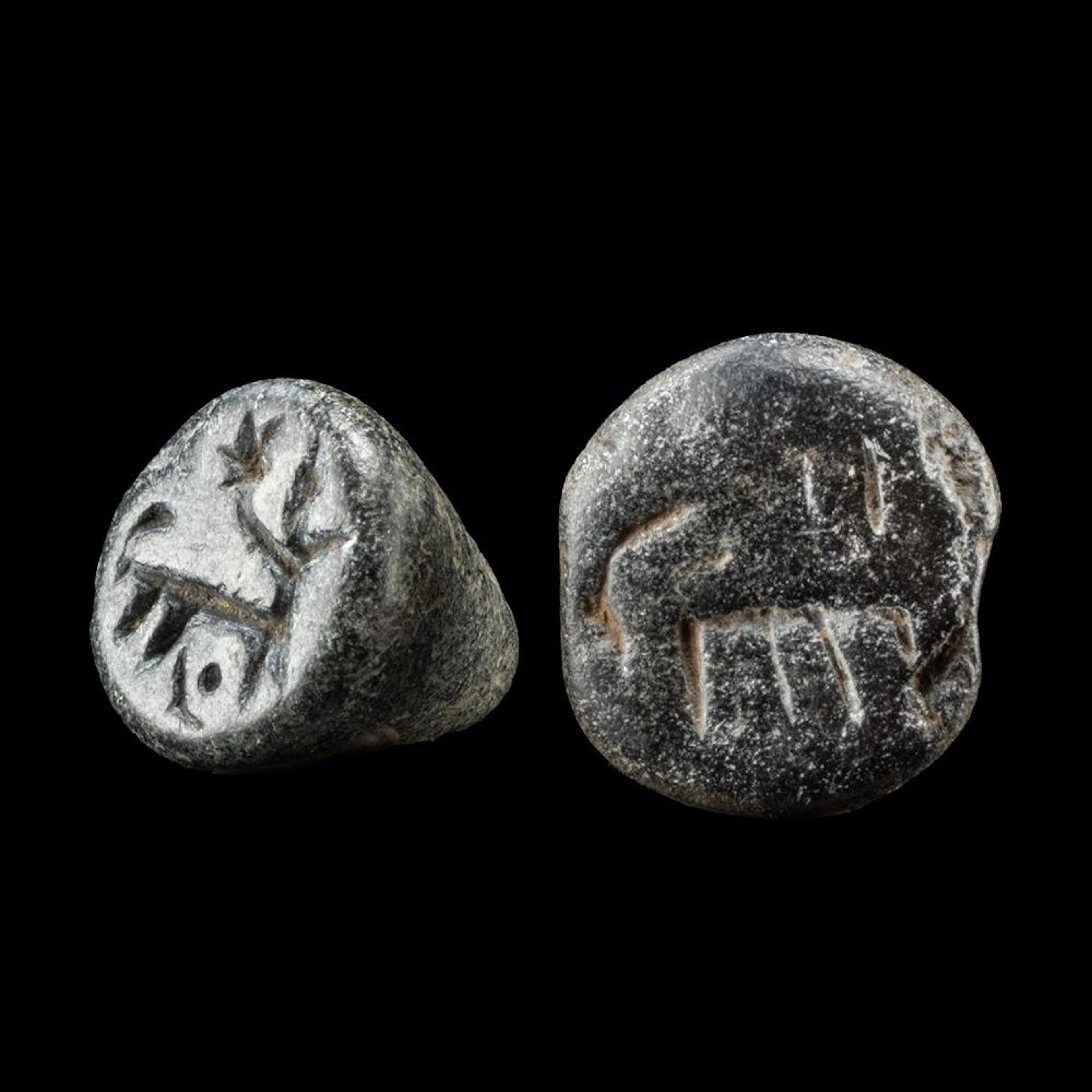 Near Eastern Hematite Stone Seals, Abstract Quadruped