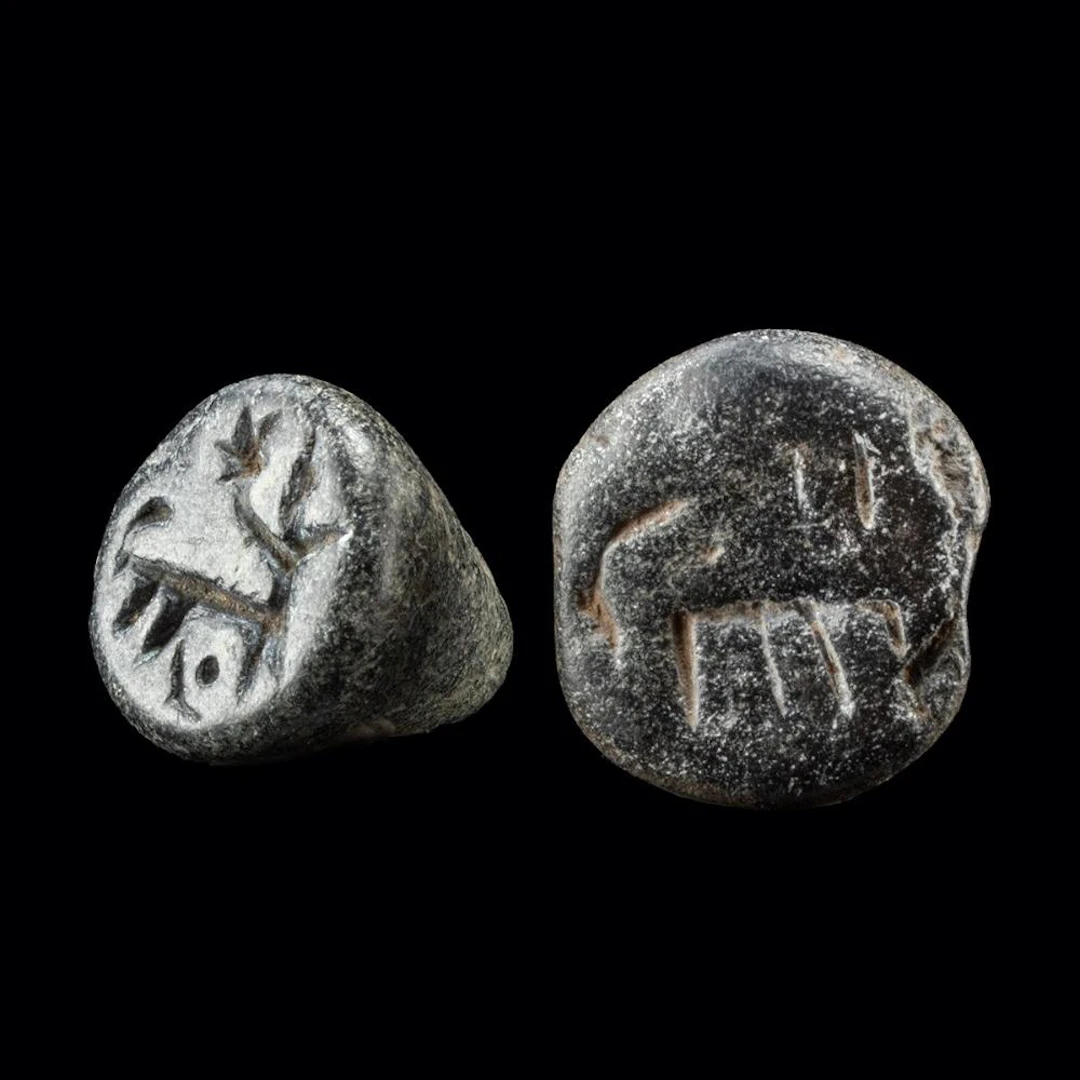 Near Eastern Hematite Stone Seals, Abstract Quadruped