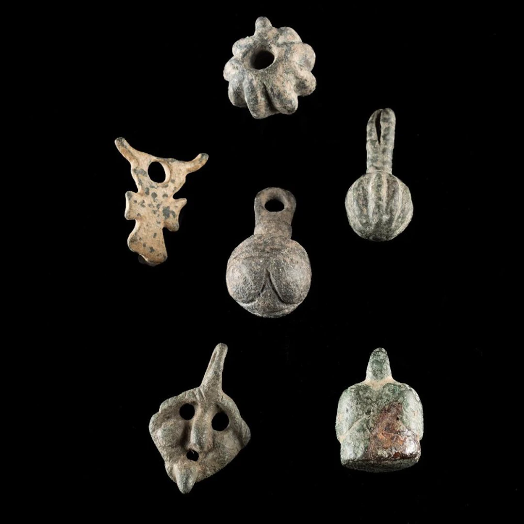 Six Roman, Byzantine, & Luristan Bronze Pendants