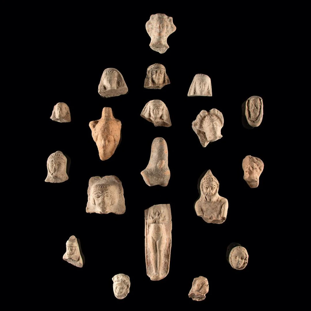 Nineteen Holy Land Pottery Heads/Figures