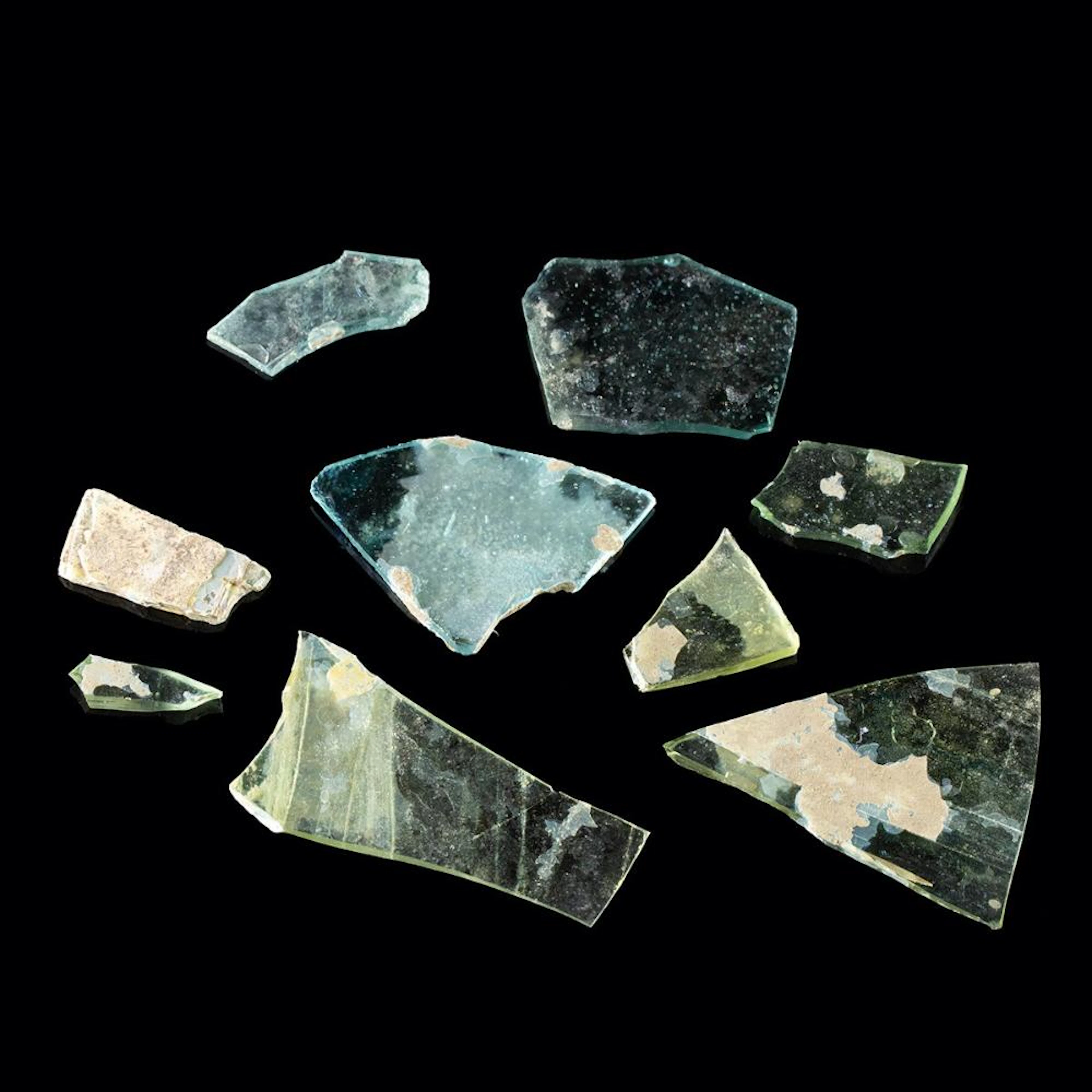 Judaean Roman Glass Fragments with Iridescence, Ideal for Jewelry Making