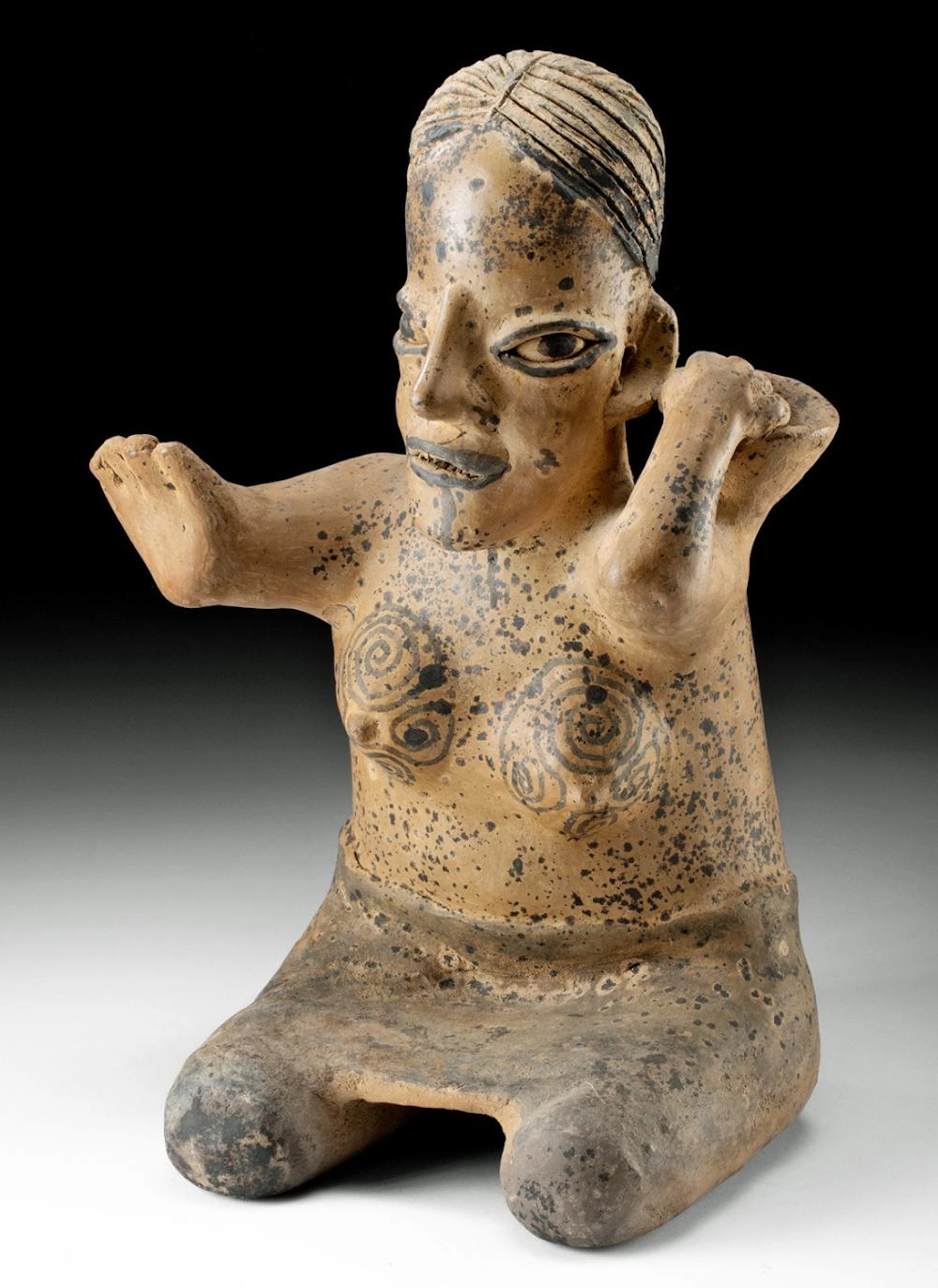 Jalisco Ameca Style Kneeling Female Figure, Protoclassic