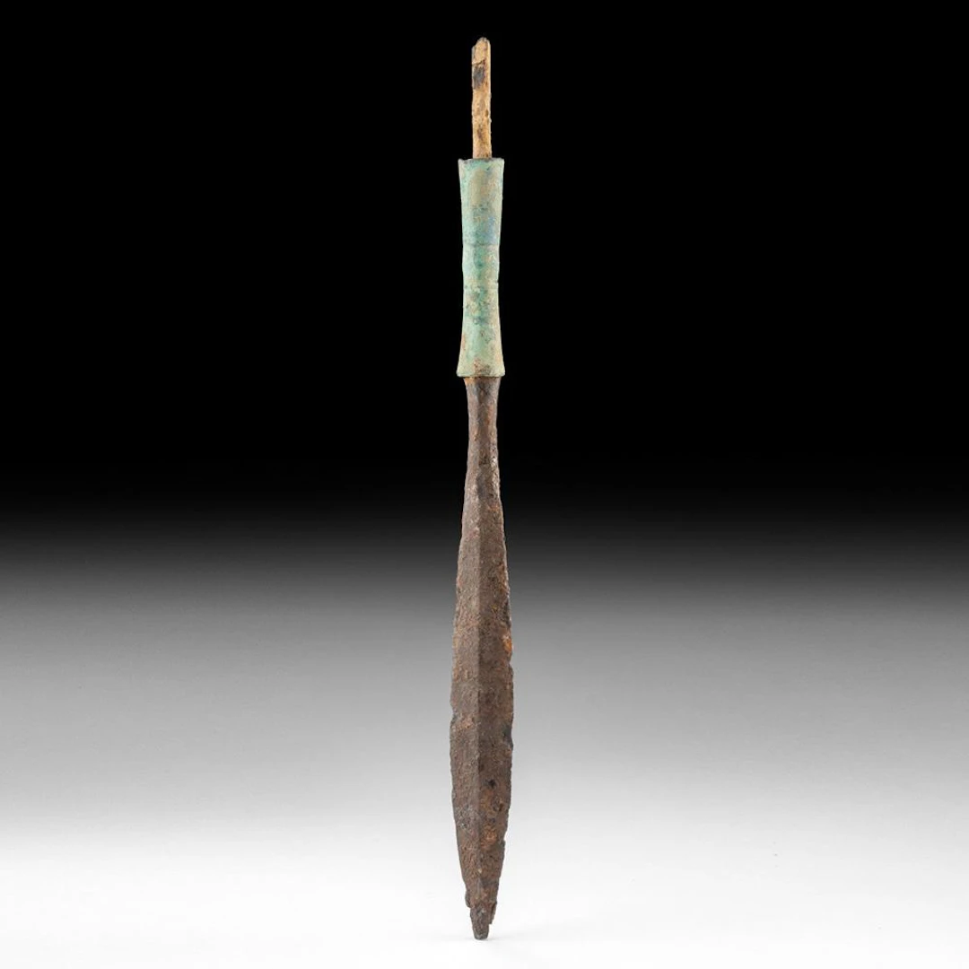 Iron Age Steel and Bronze Spearhead, Central Asia