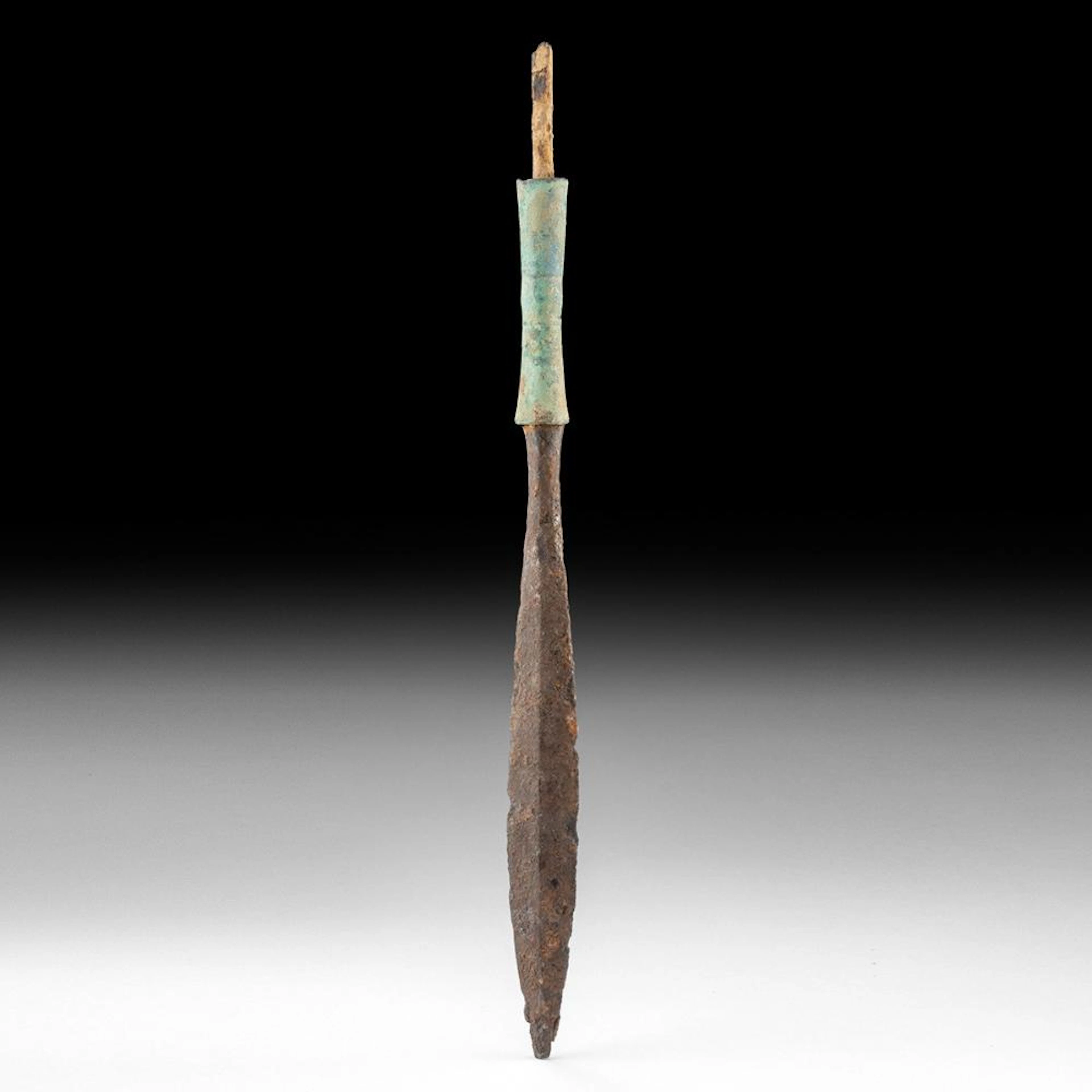 Iron Age Steel and Bronze Spearhead, Central Asia