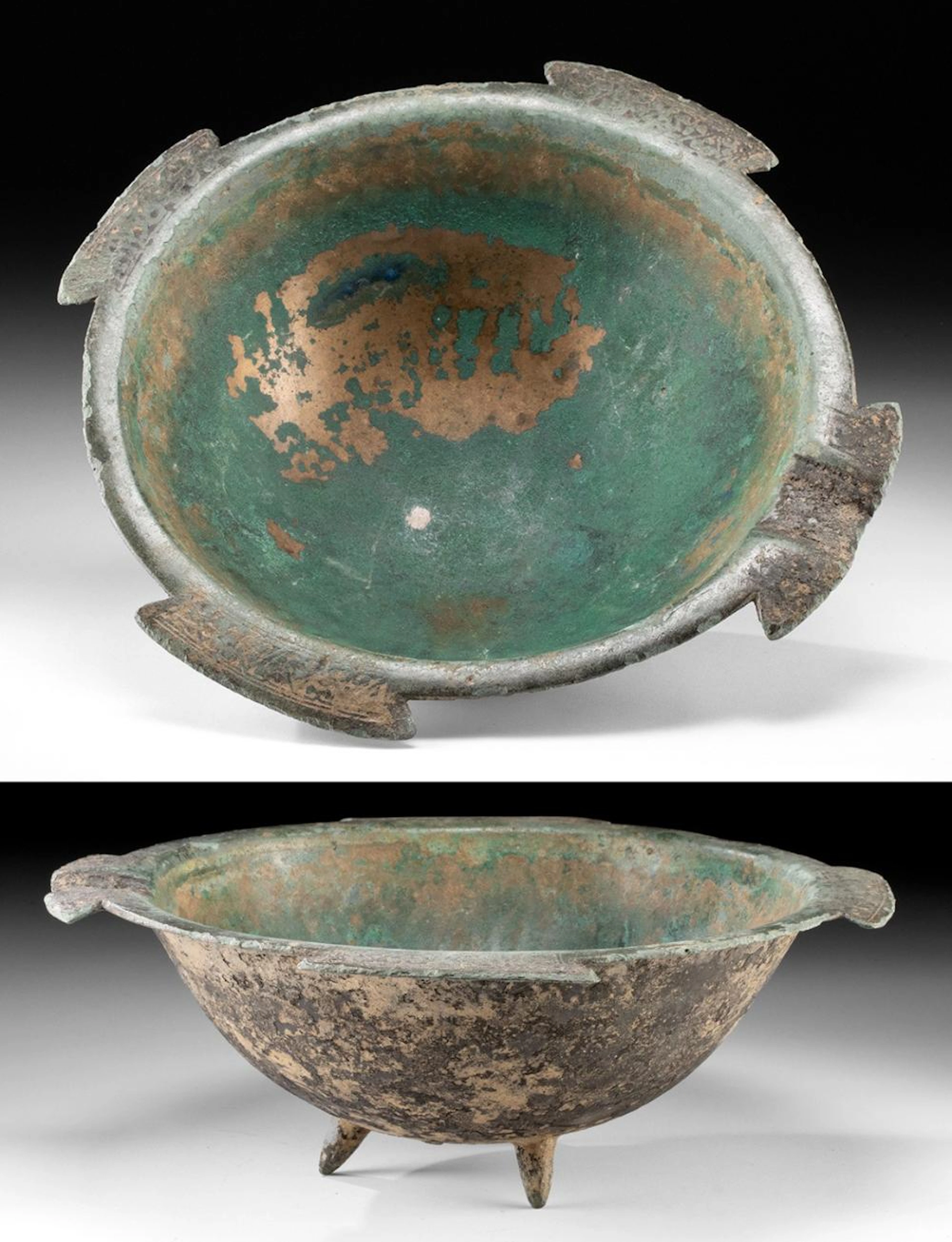 Islamic Bronze Incense Tripod, Kufic Inscriptions
