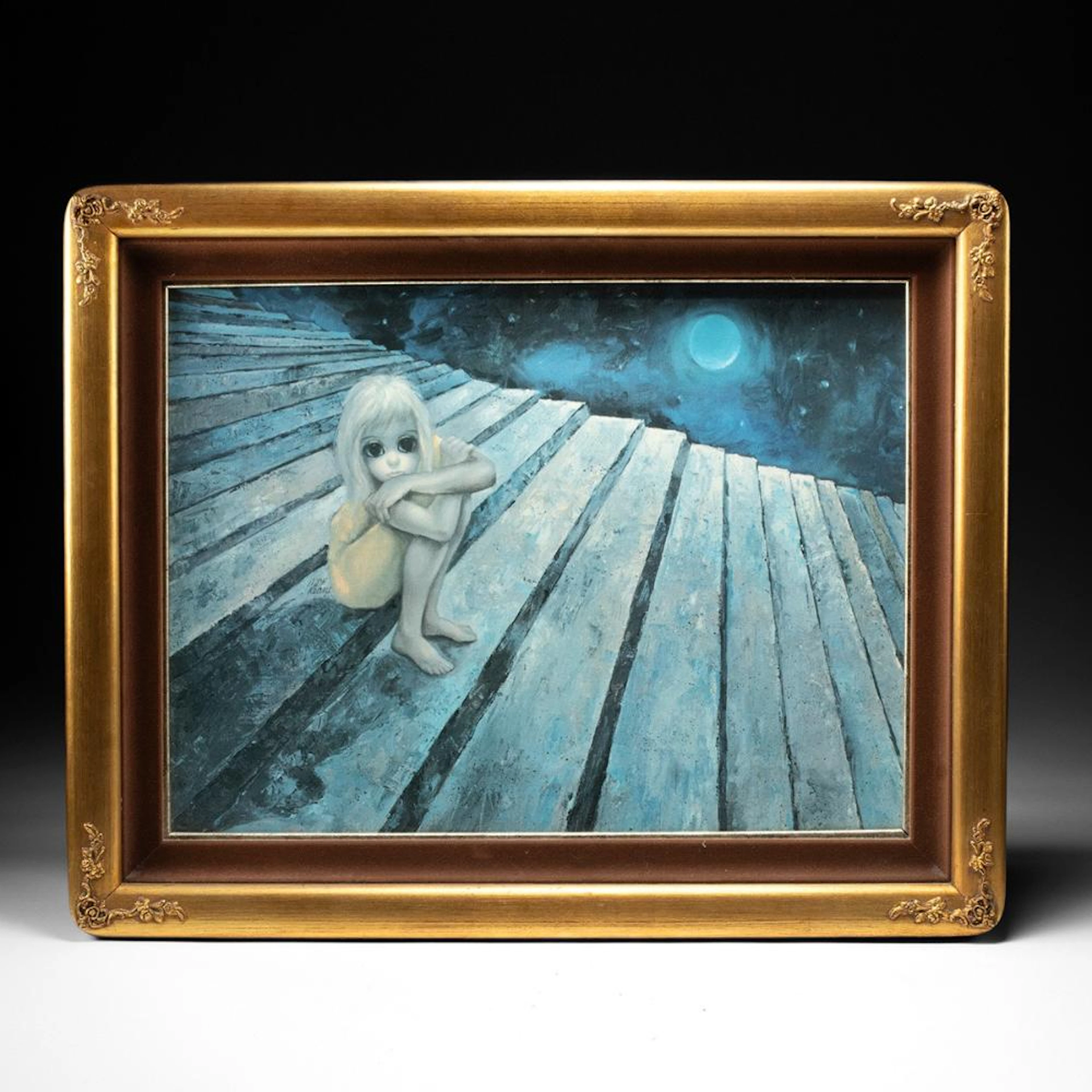 Framed Margaret Keane Serigraph "Alone" (1962)