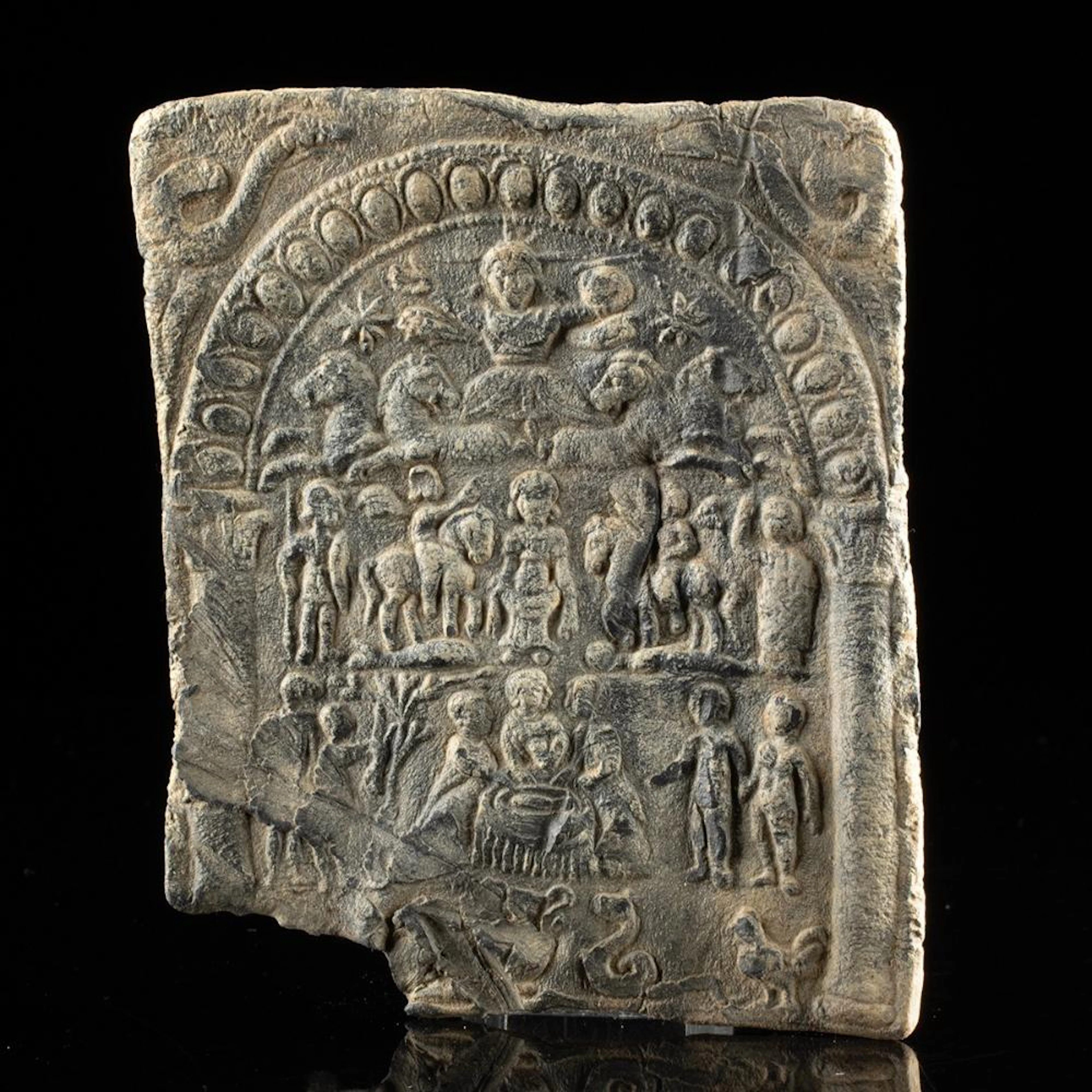 Danubian Riders Votive Plaque with Sol in Quadriga - Roman Balkans