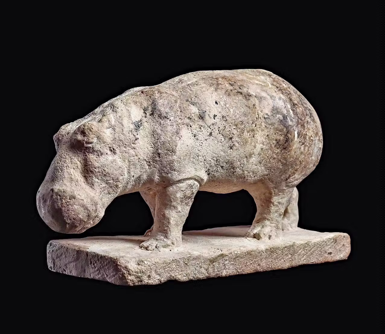 Rare Egyptian Stone Votive Hippopotamus Figure